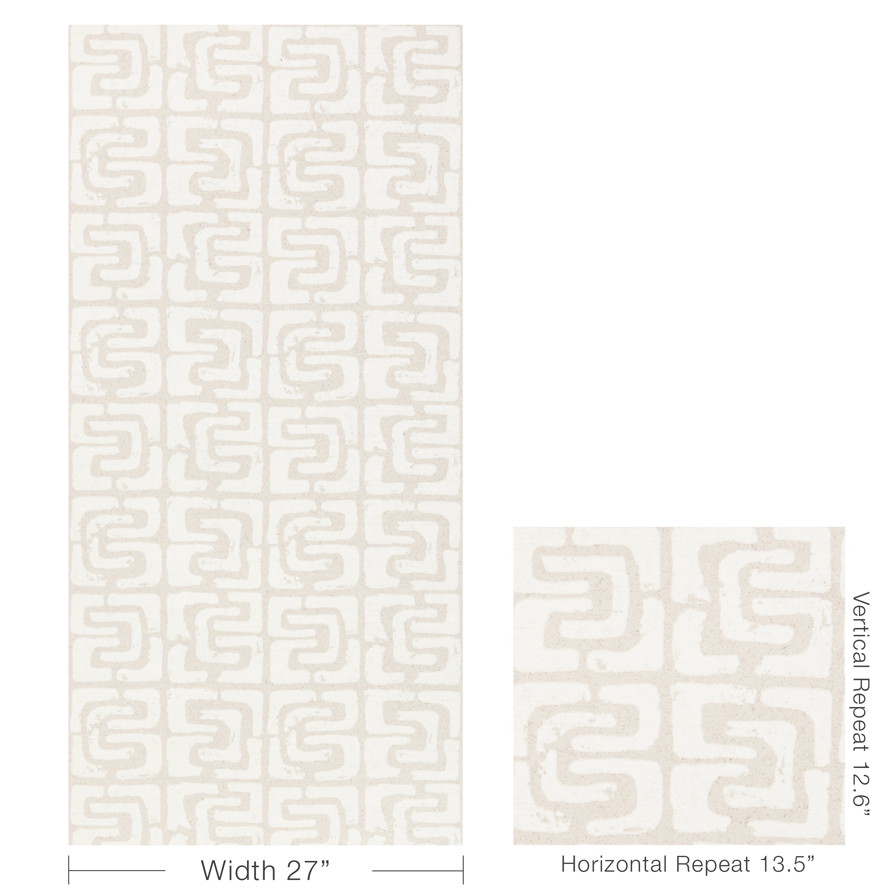 Oui Bloc Due Wallpaper in whisper color - pattern number W4403.106.0 - by Kravet in the Linherr Hollingsworth Artistry collection