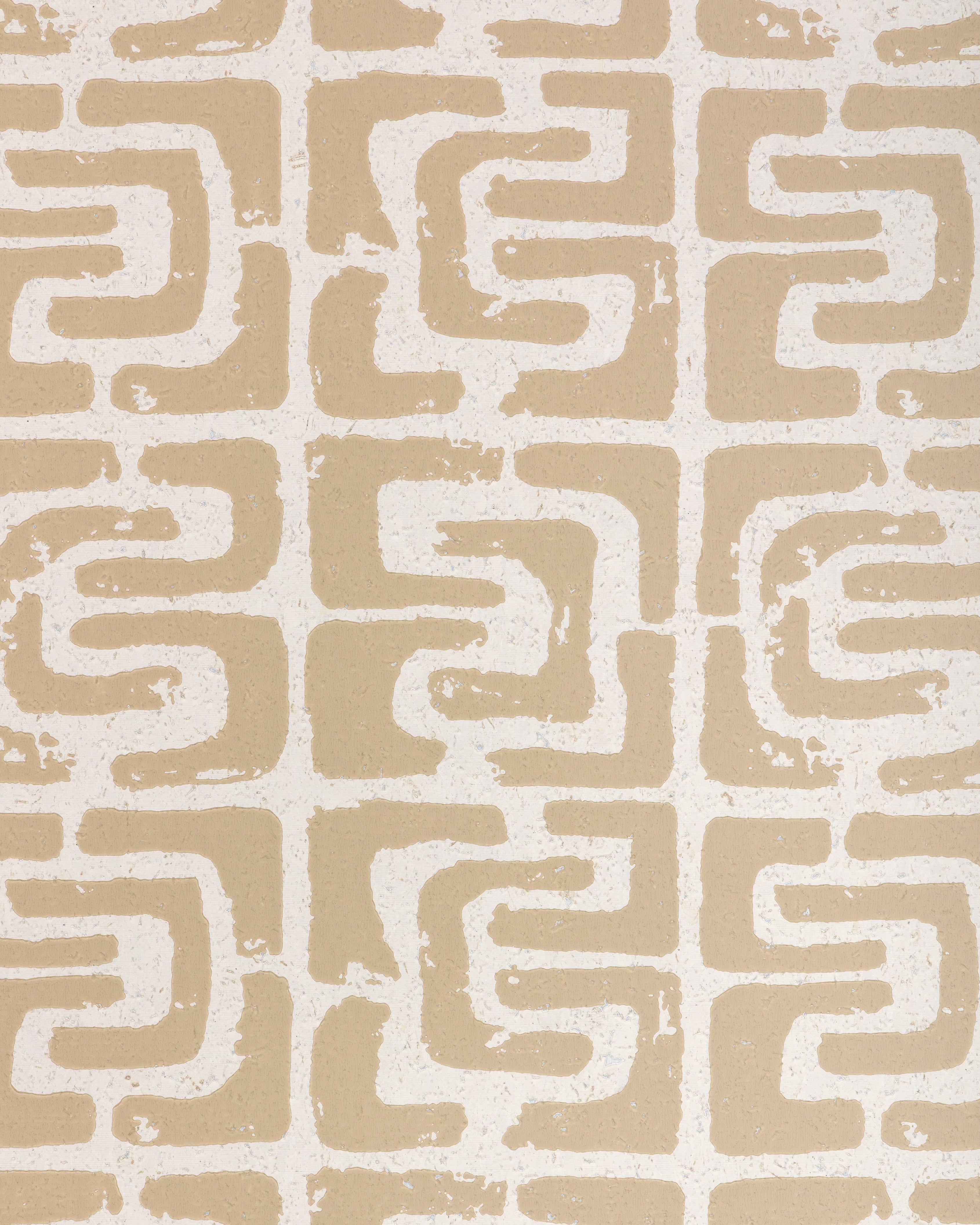 Oui Bloc Due Wallpaper in sand color - pattern number W4403.161.0 - by Kravet in the Linherr Hollingsworth Artistry collection
