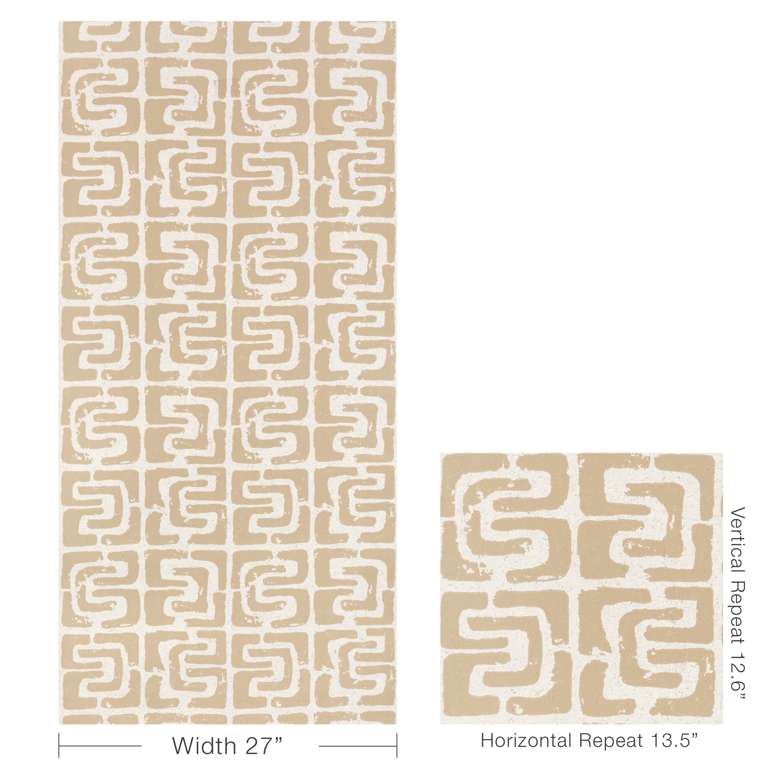 Oui Bloc Due Wallpaper in sand color - pattern number W4403.161.0 - by Kravet in the Linherr Hollingsworth Artistry collection