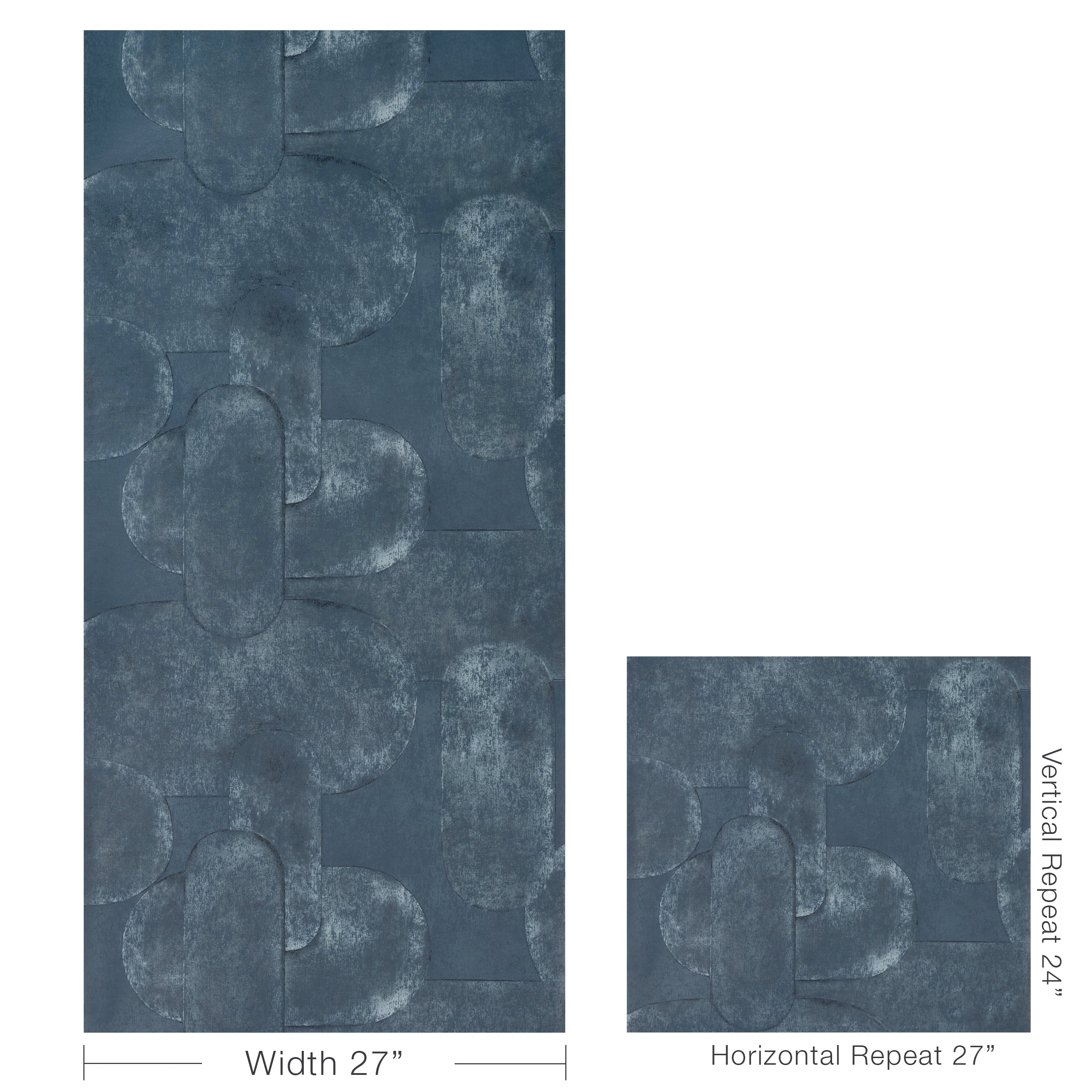 Art Effect Wallpaper in indigo color - pattern number W4405.155.0 - by Kravet in the Linherr Hollingsworth Artistry collection