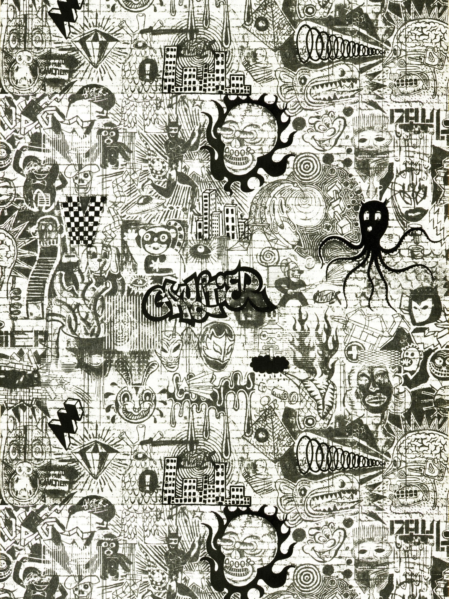 Ernest wallpaper in noir color - pattern number WH 000013312 - by Scalamandre in the  collection