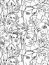 Croquis wallpaper in ecru noir color - pattern number WH 000013322 - by Scalamandre in the  collection
