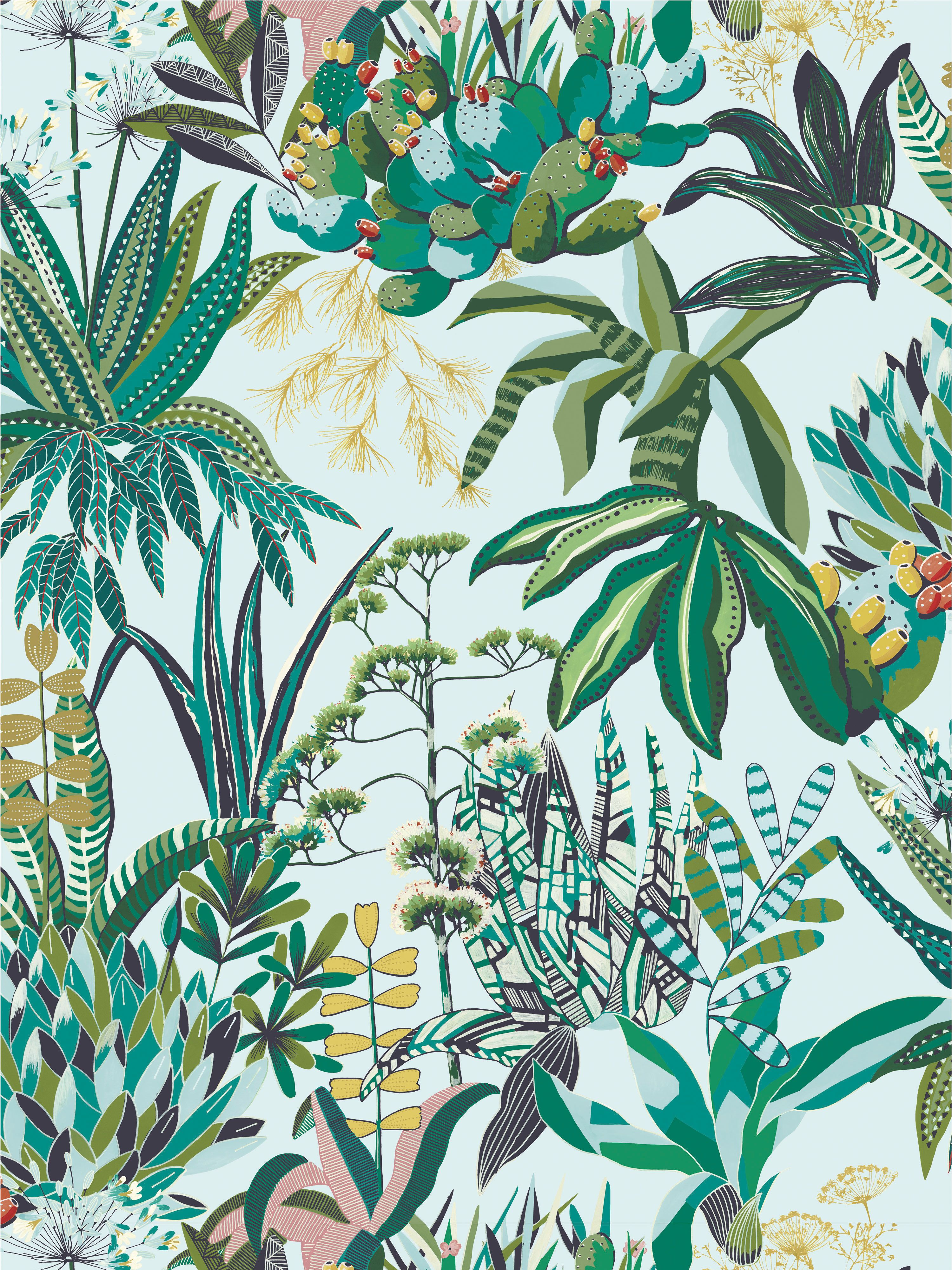 Figari wallpaper in agave color - pattern number WH 000016440 - by Scalamandre in the  collection