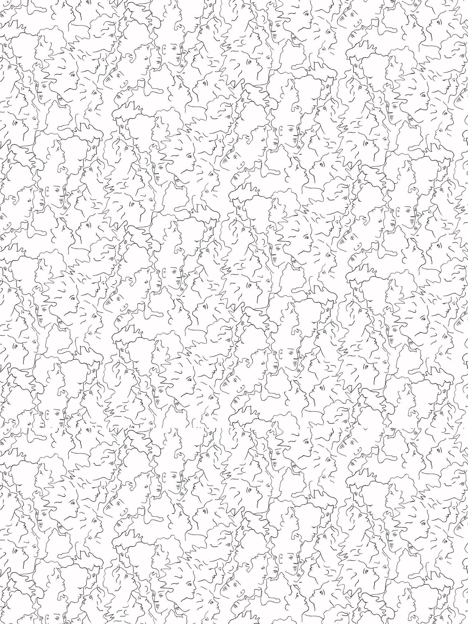 Ressemblance wallpaper in ivoire noir color - pattern number WH 000016462 - by Scalamandre in the  collection