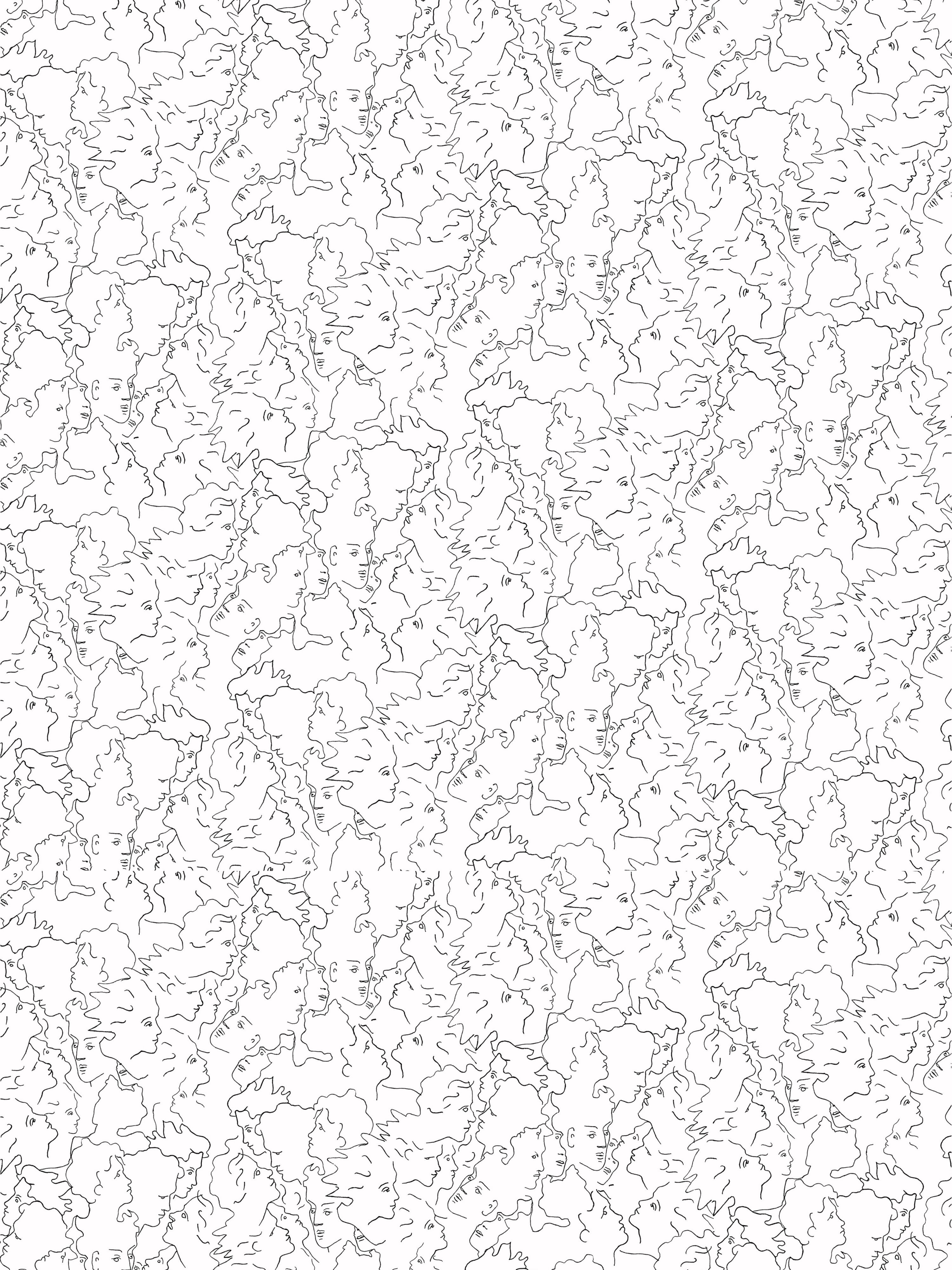 Ressemblance wallpaper in ivoire noir color - pattern number WH 000016462 - by Scalamandre in the  collection