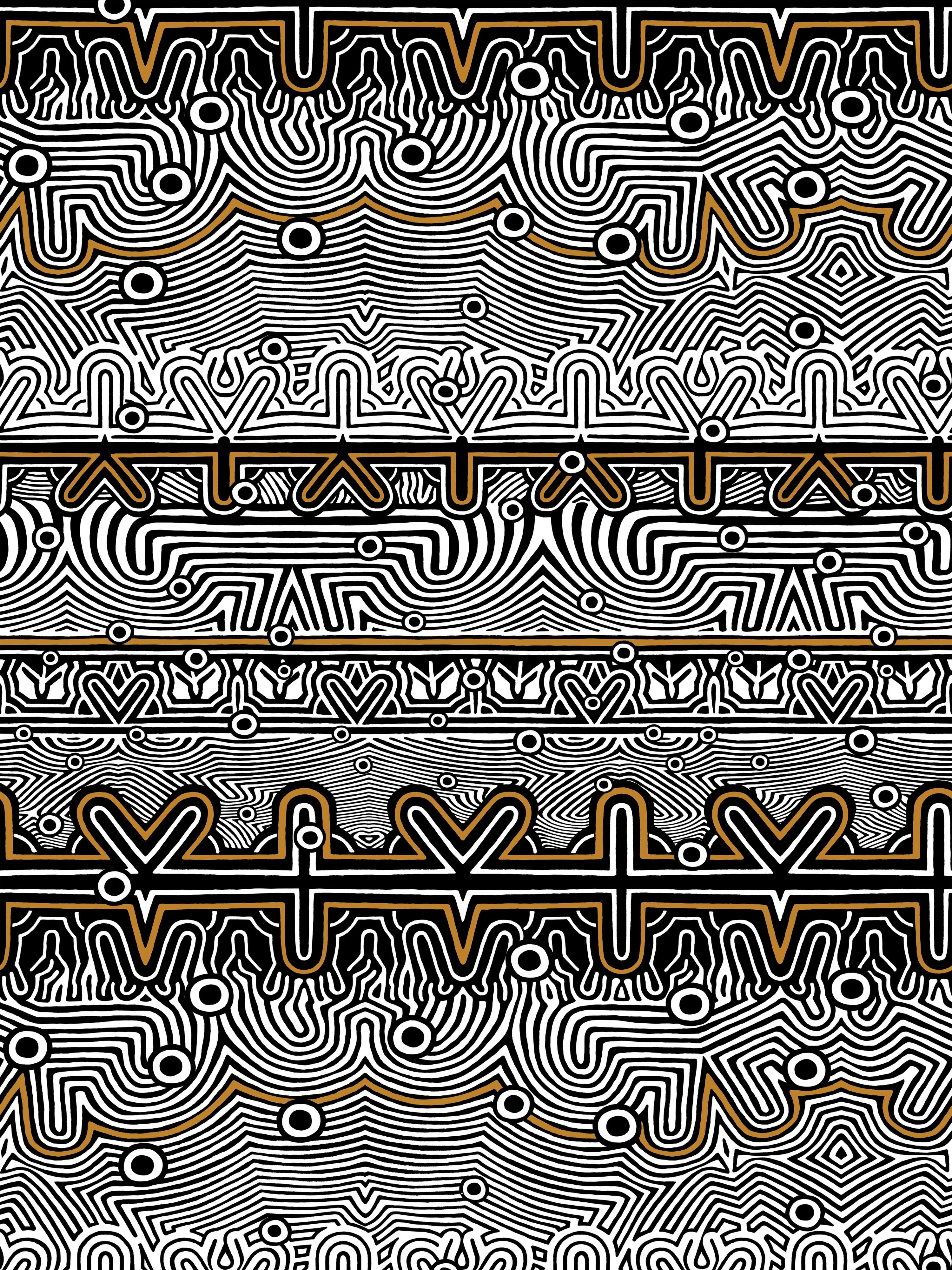 Nouvelle Vague wallpaper in cuivre color - pattern number WH 000023336 - by Scalamandre in the  collection