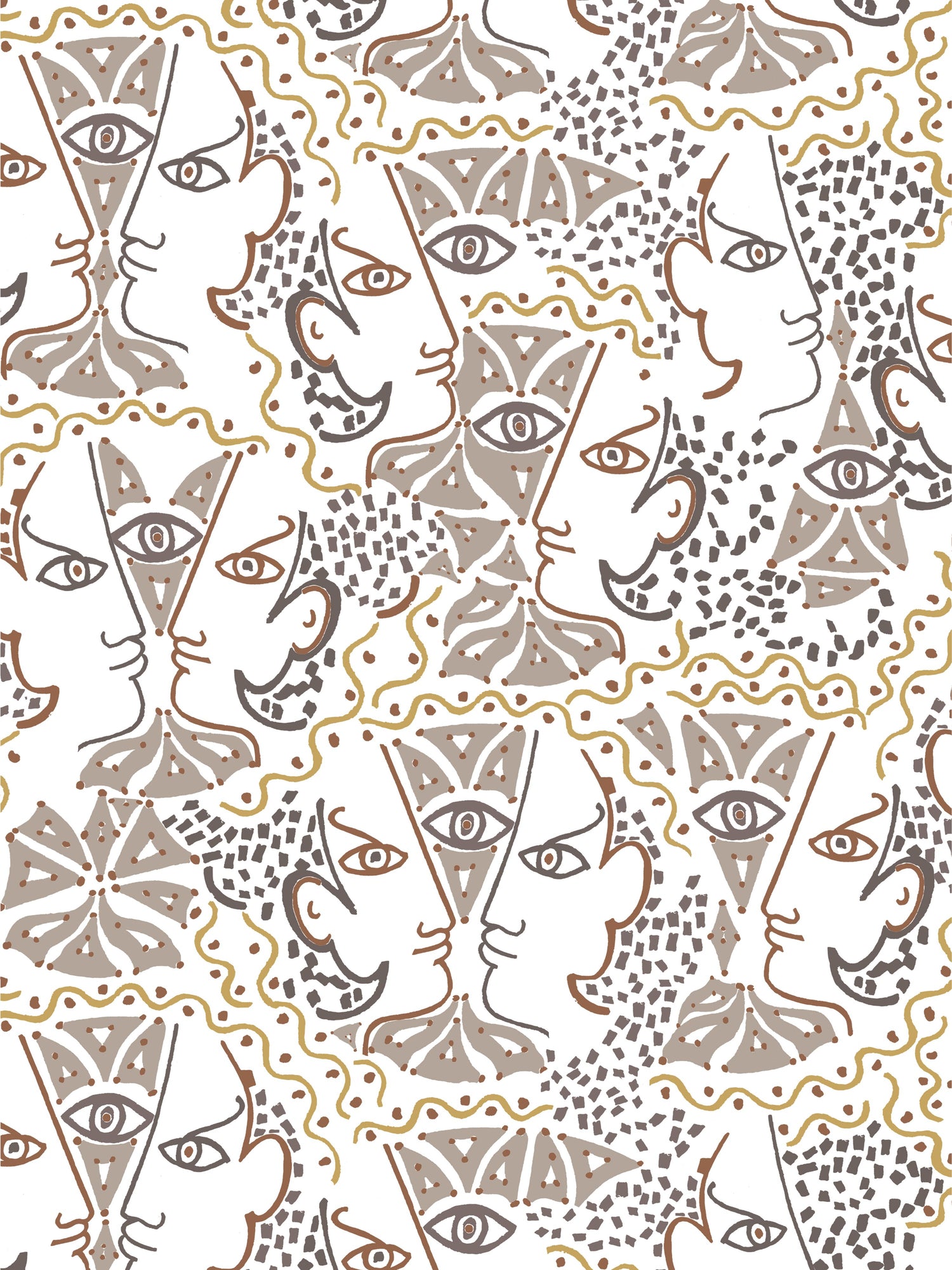 Union wallpaper in taupe color - pattern number WH 000026468 - by Scalamandre in the  collection