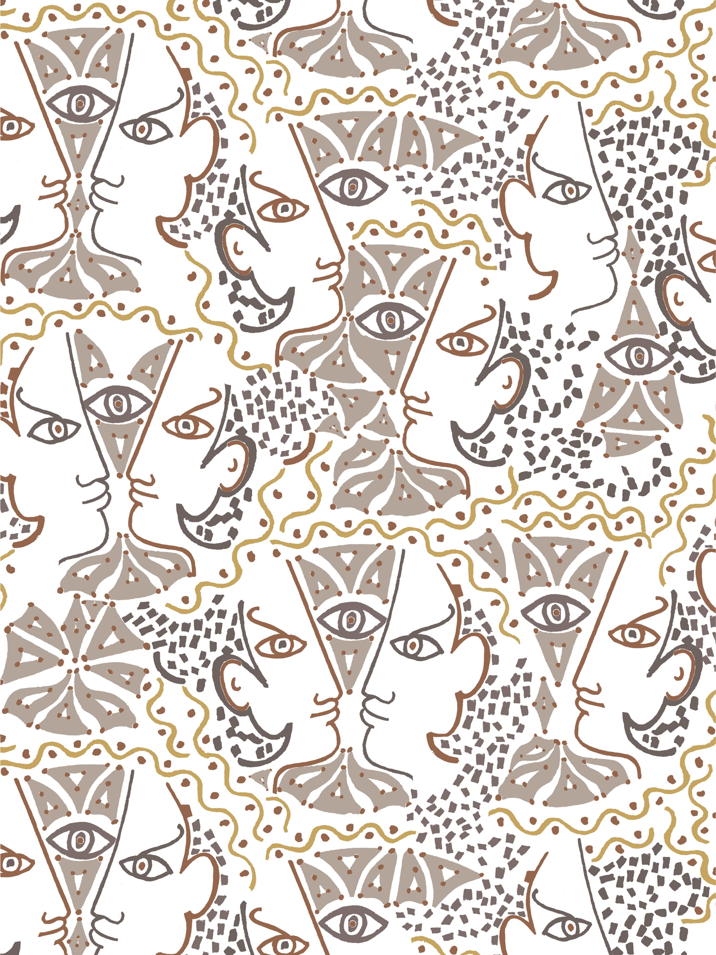 Union wallpaper in taupe color - pattern number WH 000026468 - by Scalamandre in the  collection