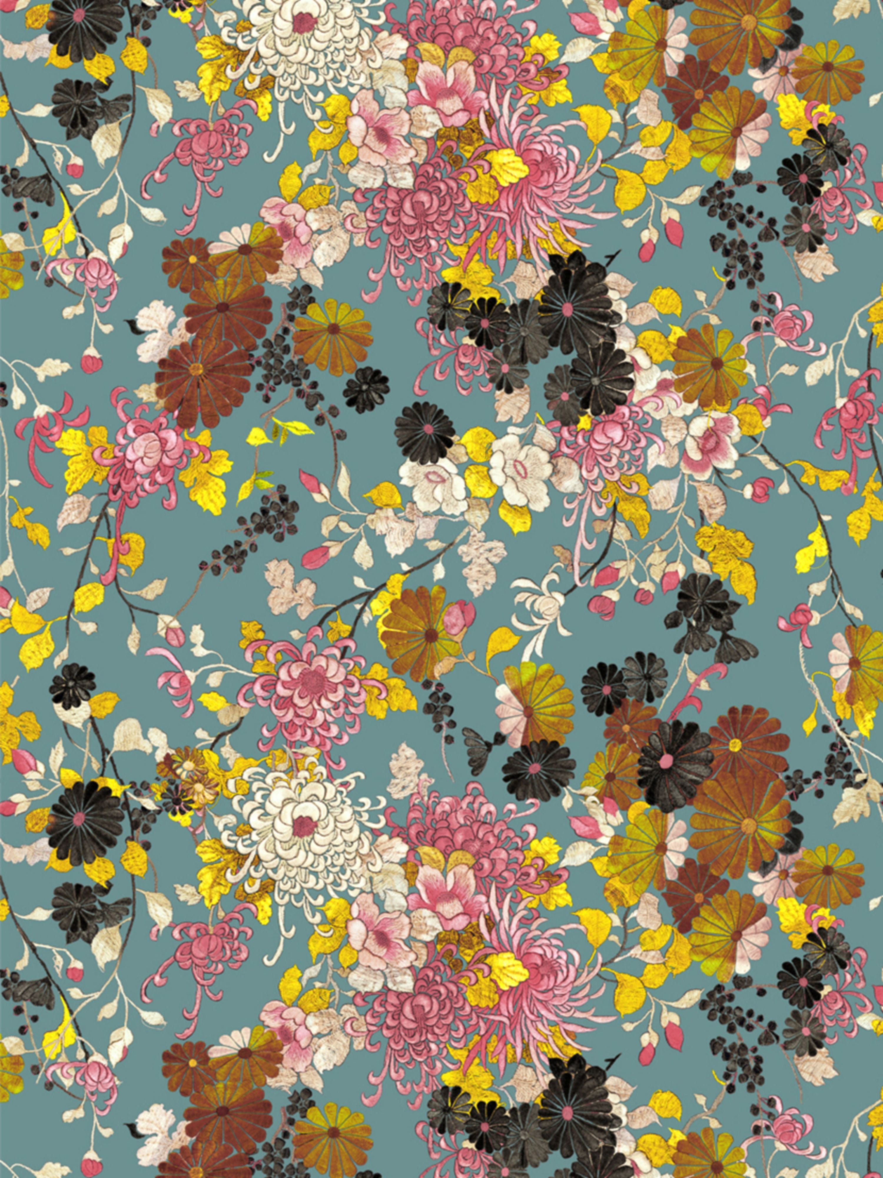 Yokata wallpaper in bleu color - pattern number WH 000033316 - by Scalamandre in the  collection