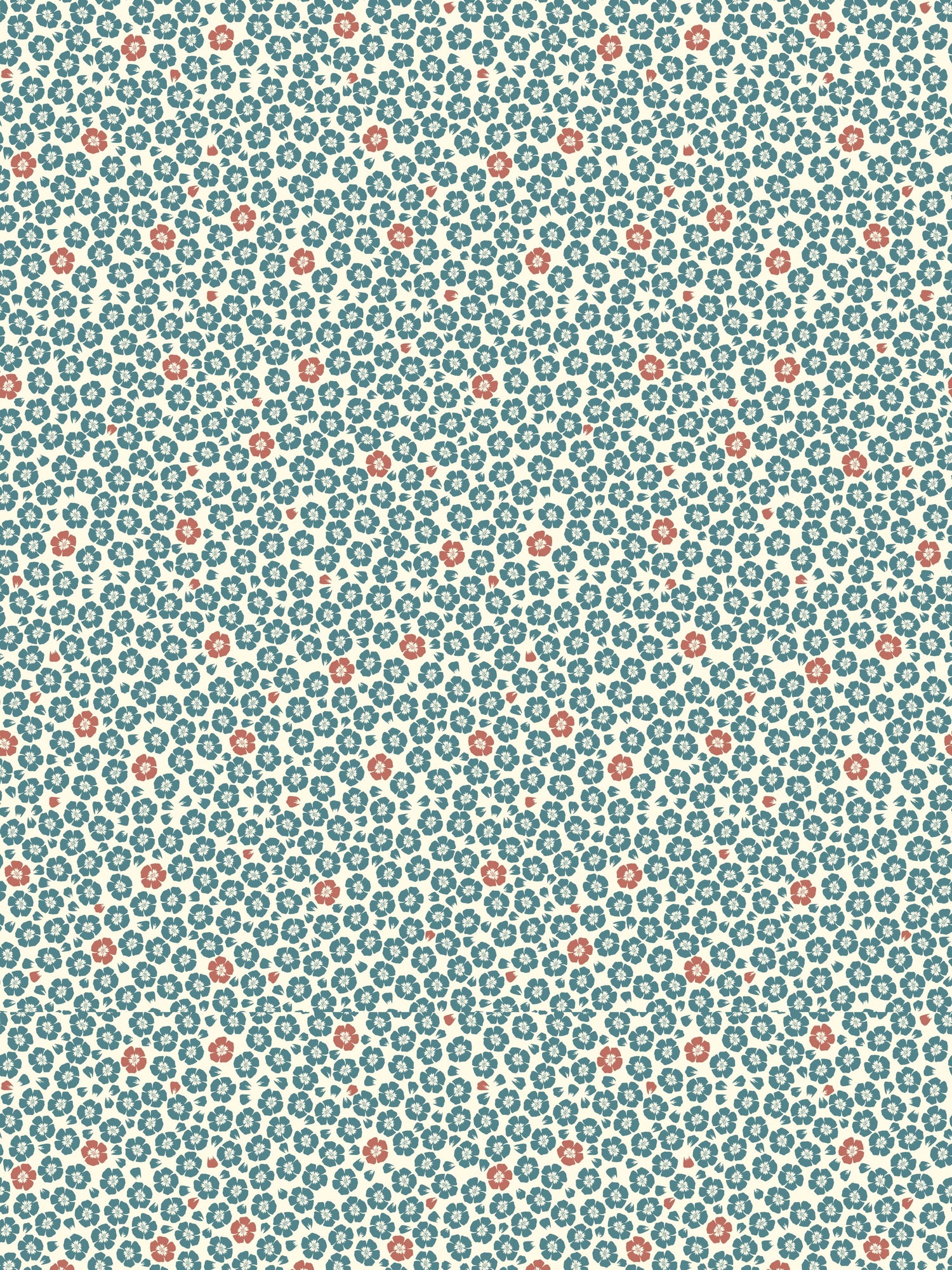 Coquelicot wallpaper in ocean color - pattern number WH 000033331 - by Scalamandre in the  collection