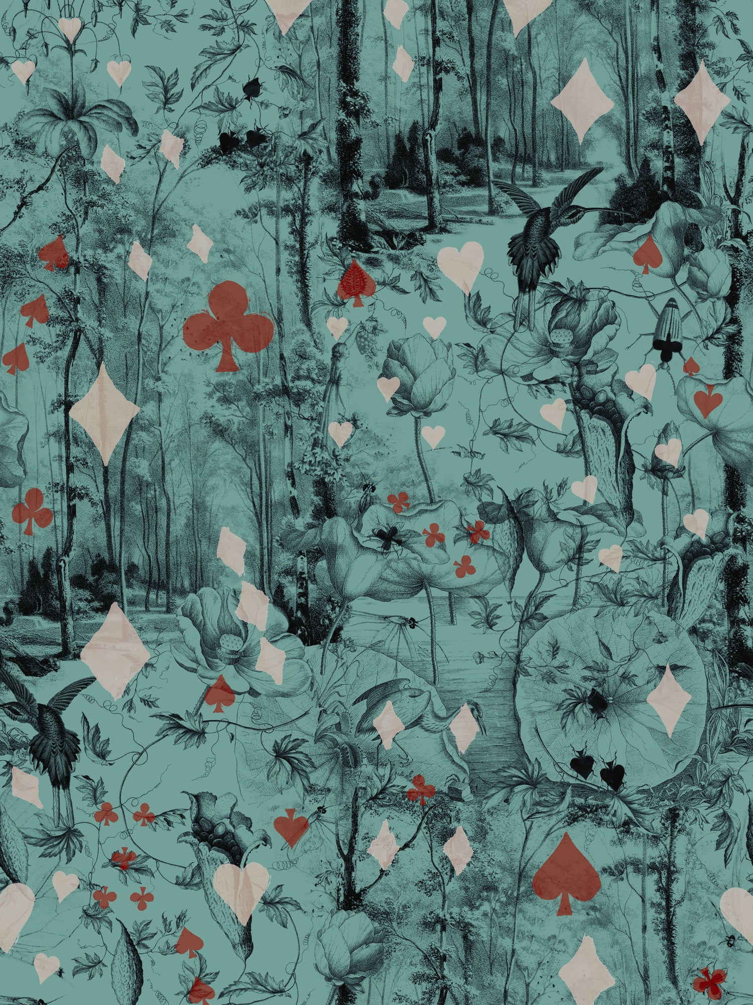 Beriba wallpaper in celadon color - pattern number WH 000033333 - by Scalamandre in the  collection