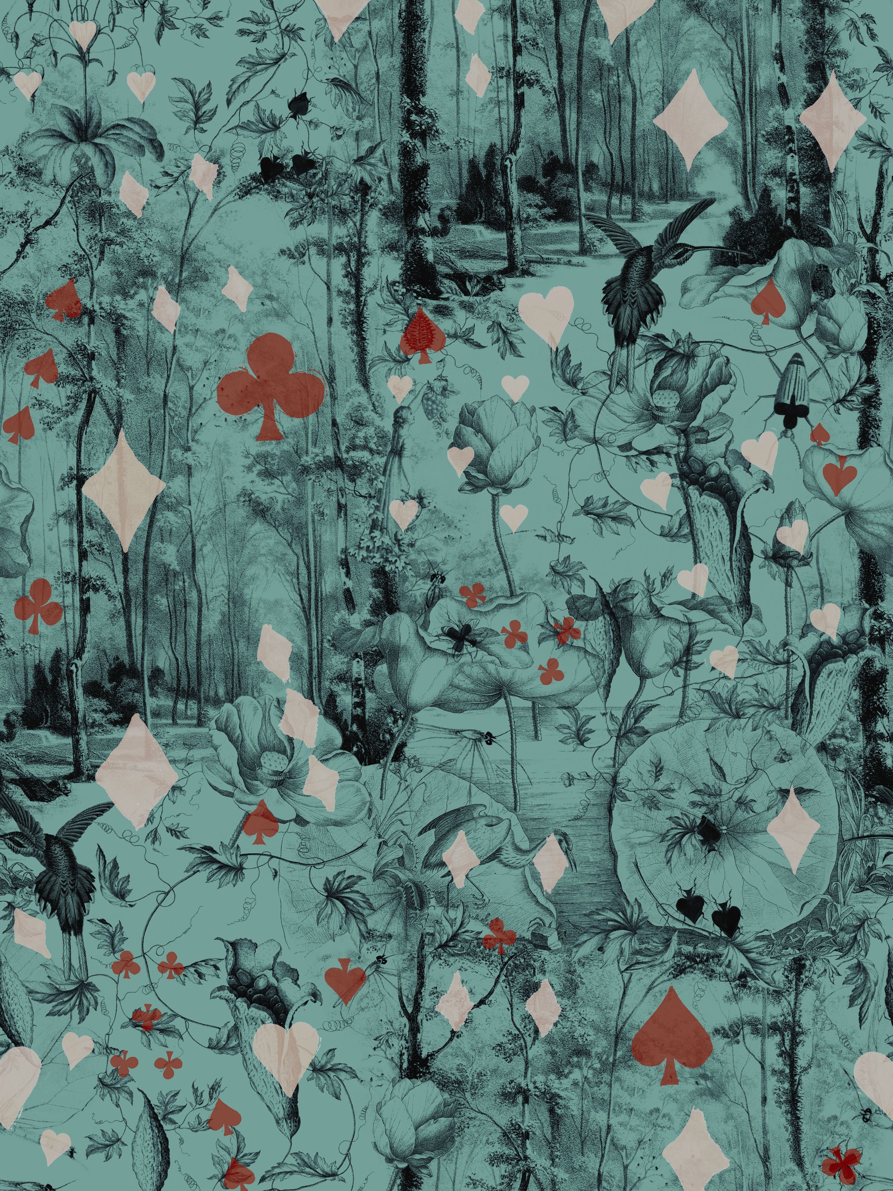 Beriba wallpaper in celadon color - pattern number WH 000033333 - by Scalamandre in the  collection