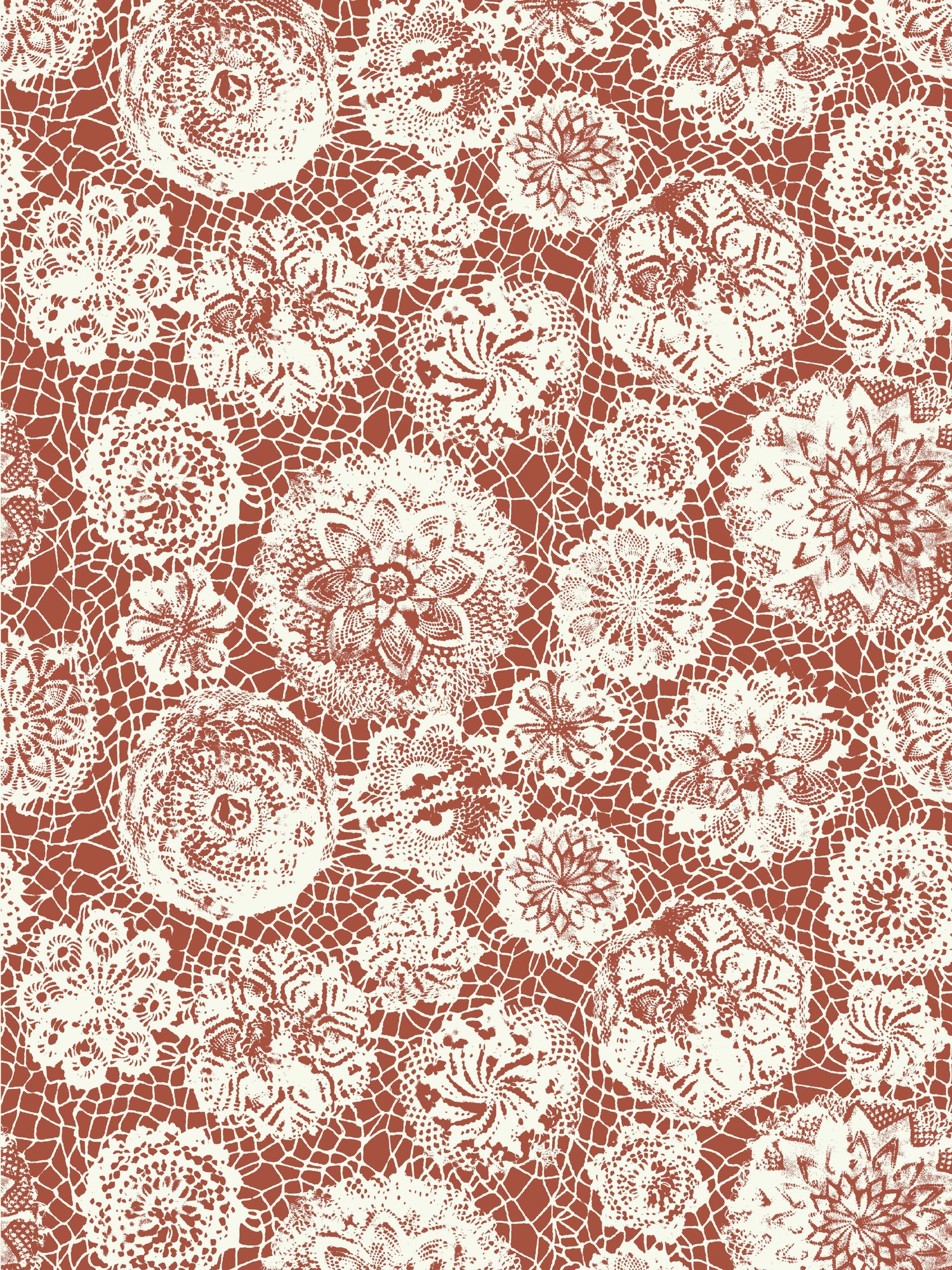 Punto Madama wallpaper in brique color - pattern number WH 000033334 - by Scalamandre in the  collection