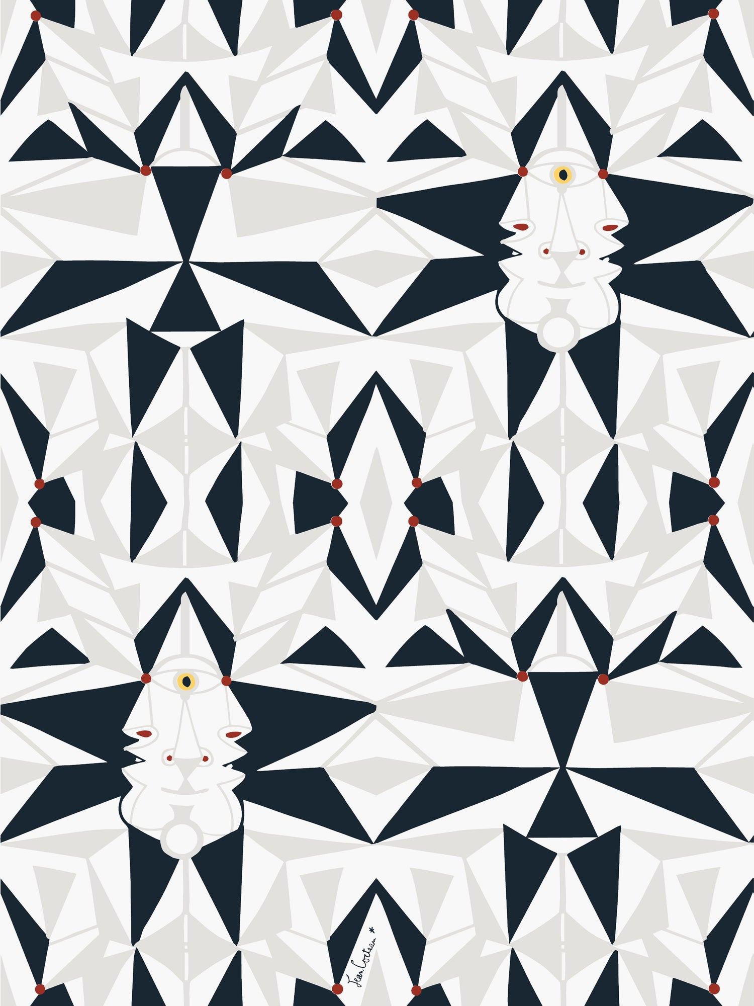 Email wallpaper in graphite color - pattern number WH 000036461 - by Scalamandre in the  collection