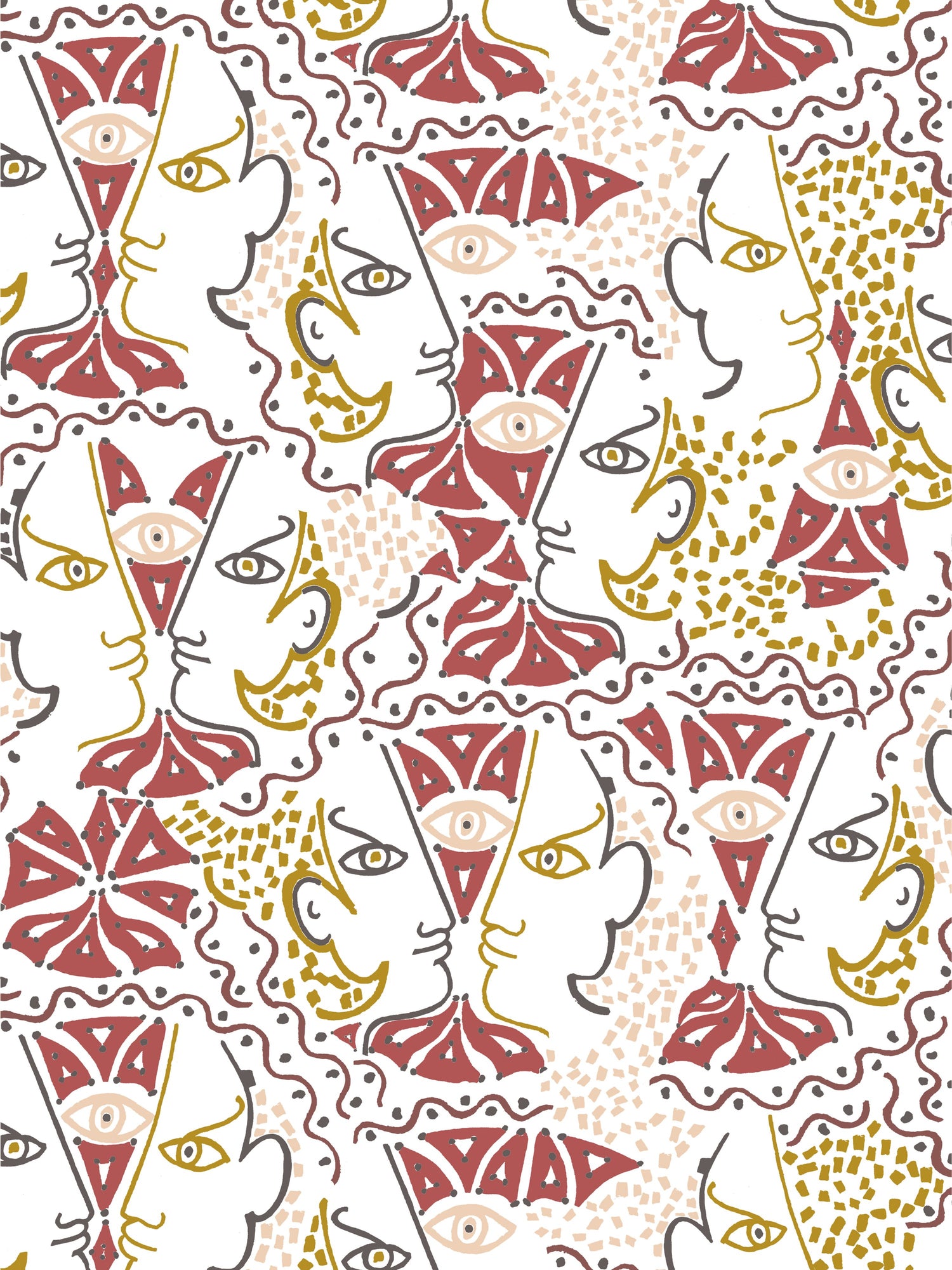 Union wallpaper in terracotta color - pattern number WH 000046468 - by Scalamandre in the  collection