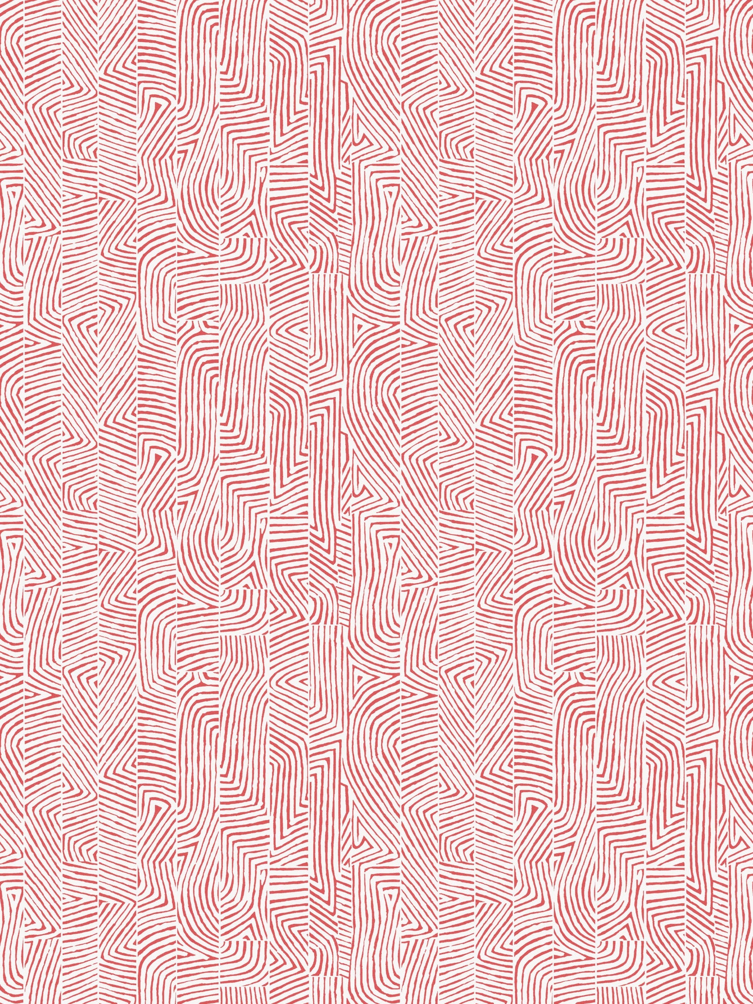 Combed Stripe Wallpaper in Coral Red color - pattern number WHN WP88628D004 - by Scalamandre in the collection