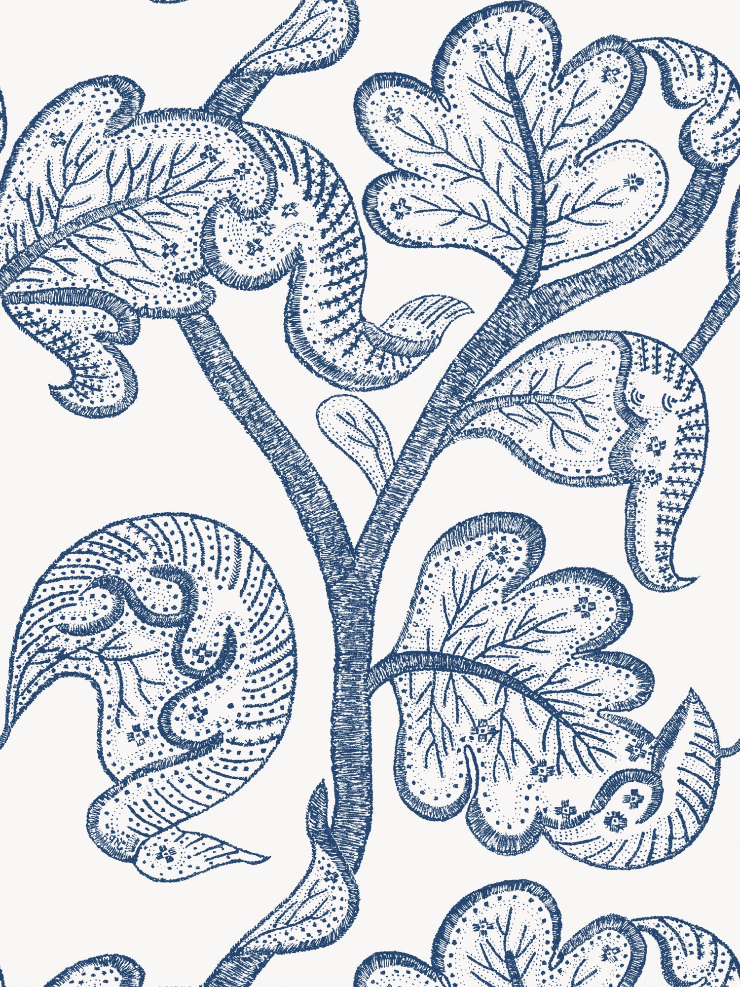 Russell Wallpaper in Indigo color - pattern number WHN WP88631D001 - by Scalamandre in the collection