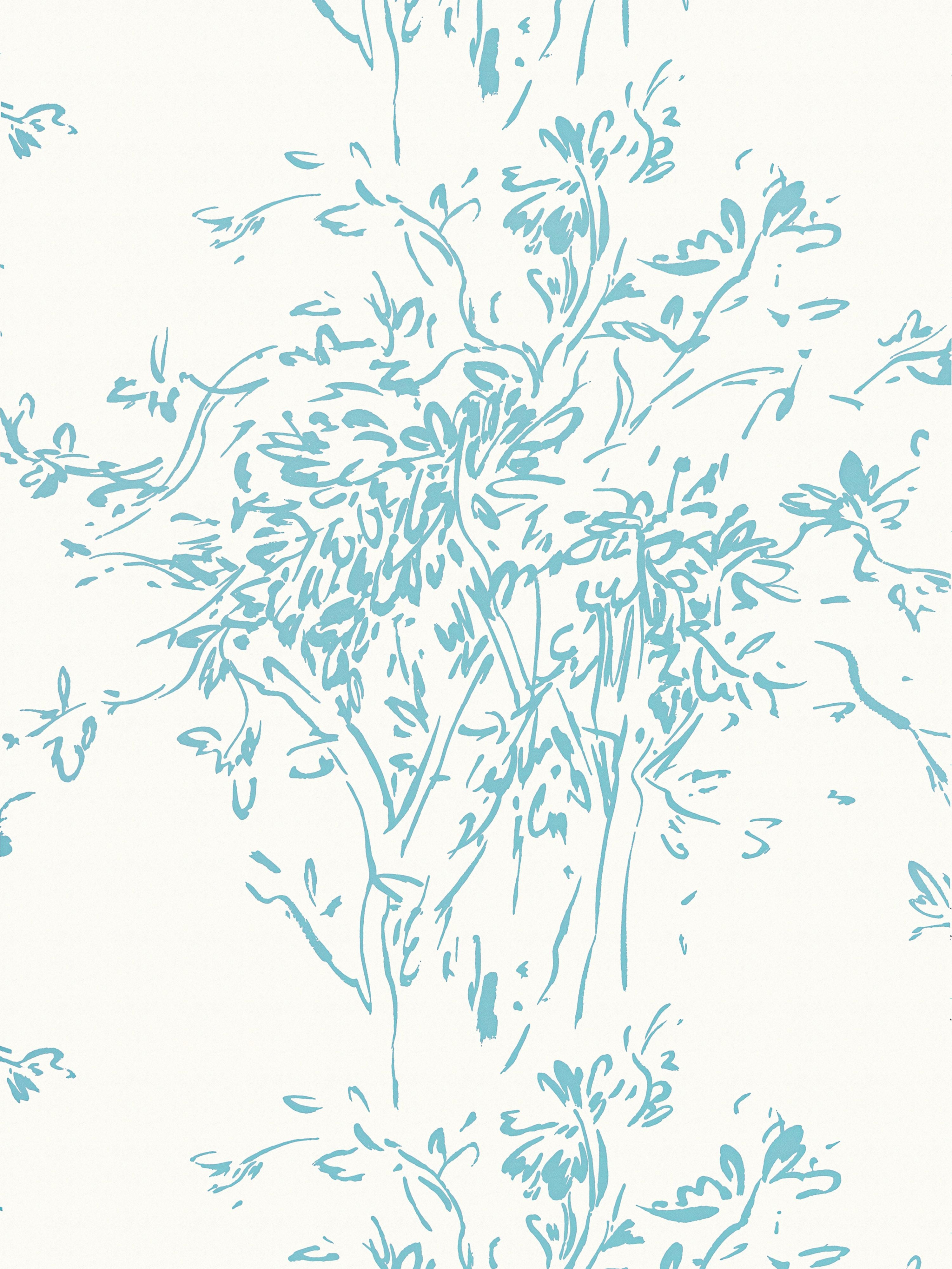 Kurt wallpaper in turquoise color - pattern number WHN WP88594D0004 - by Scalamandre in the  collection