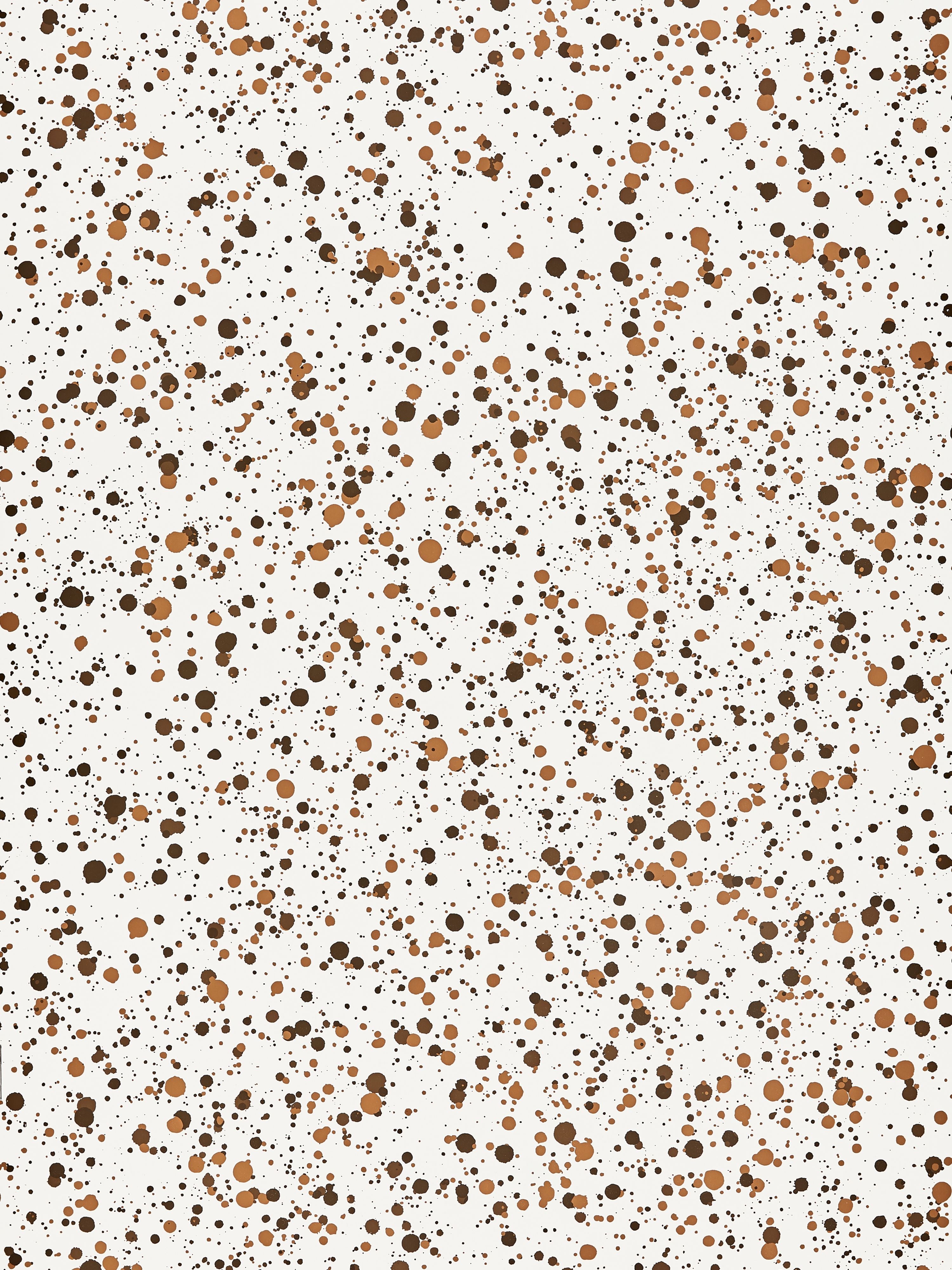Spatter wallpaper in brown on white color - pattern number WHN 000CP0153 - by Scalamandre in the  collection