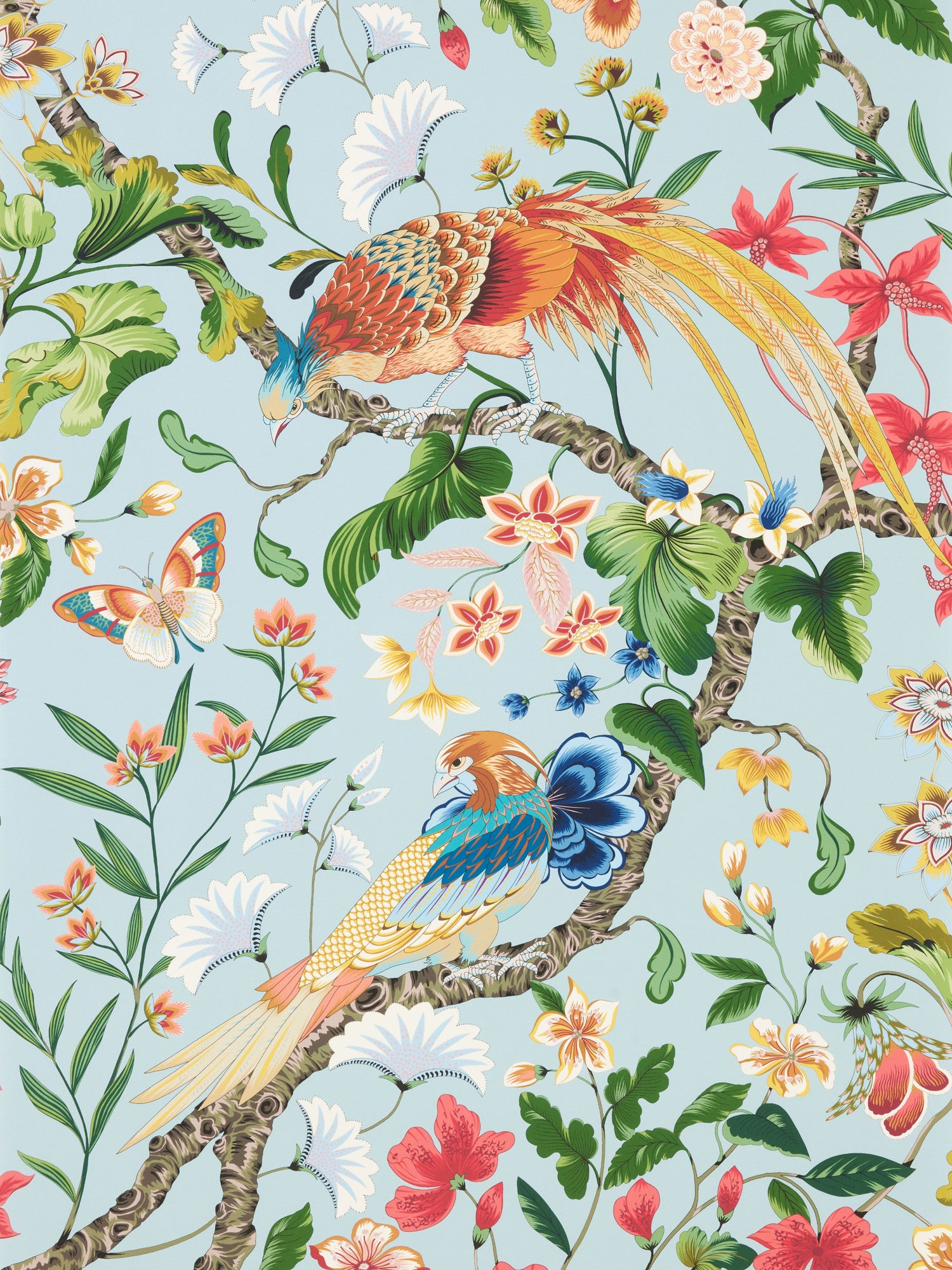Botany Bay wallpaper in sky multi color - pattern number WJR 00016822D - by Scalamandre in the  collection