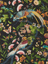 Botany Bay wallpaper in black ruby color - pattern number WJR 00026822D - by Scalamandre in the  collection