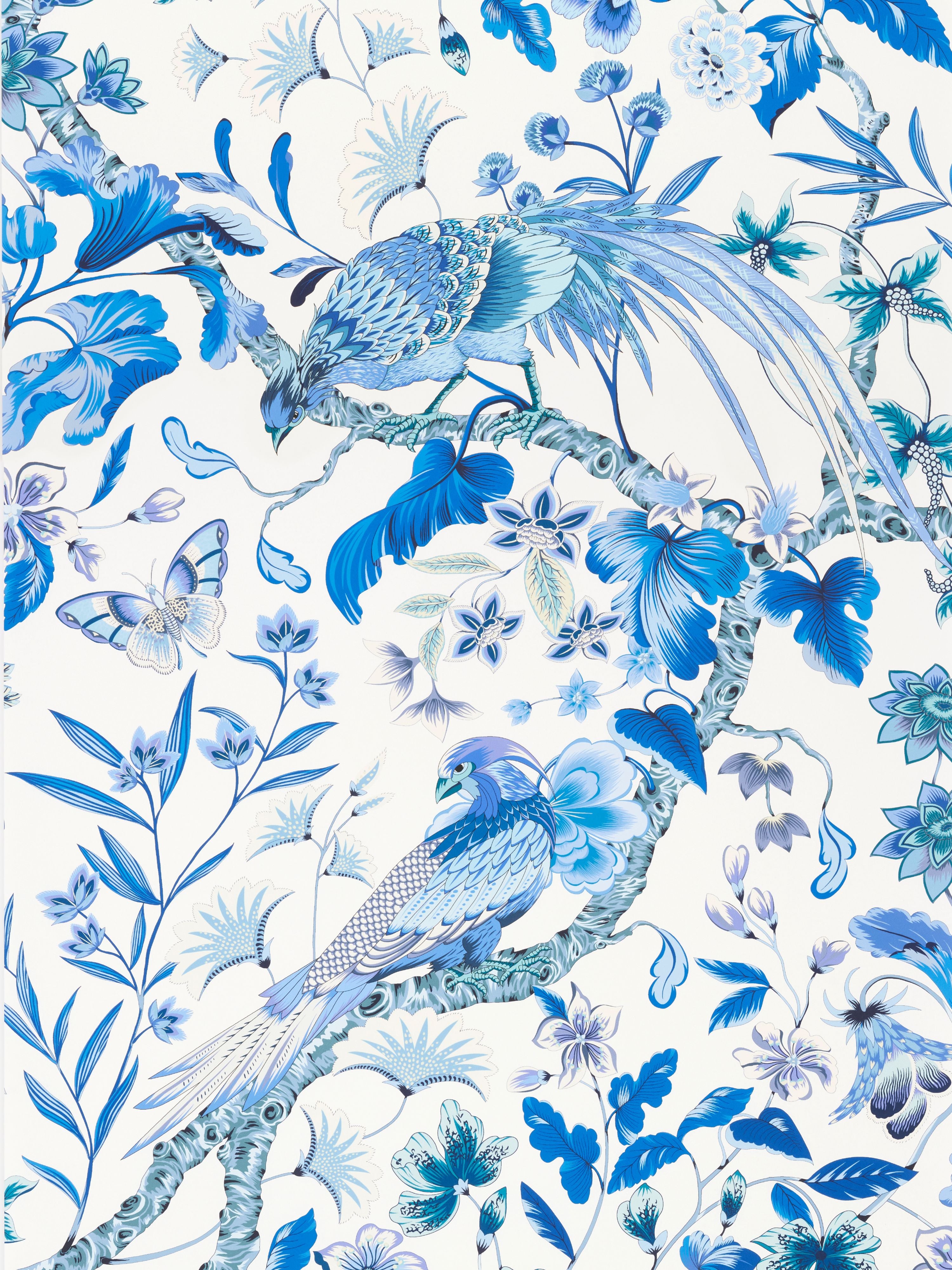 Botany Bay wallpaper in porcelain color - pattern number WJR 00036822D - by Scalamandre in the  collection