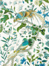 Botany Bay wallpaper in forest color - pattern number WJR 00046822D - by Scalamandre in the  collection