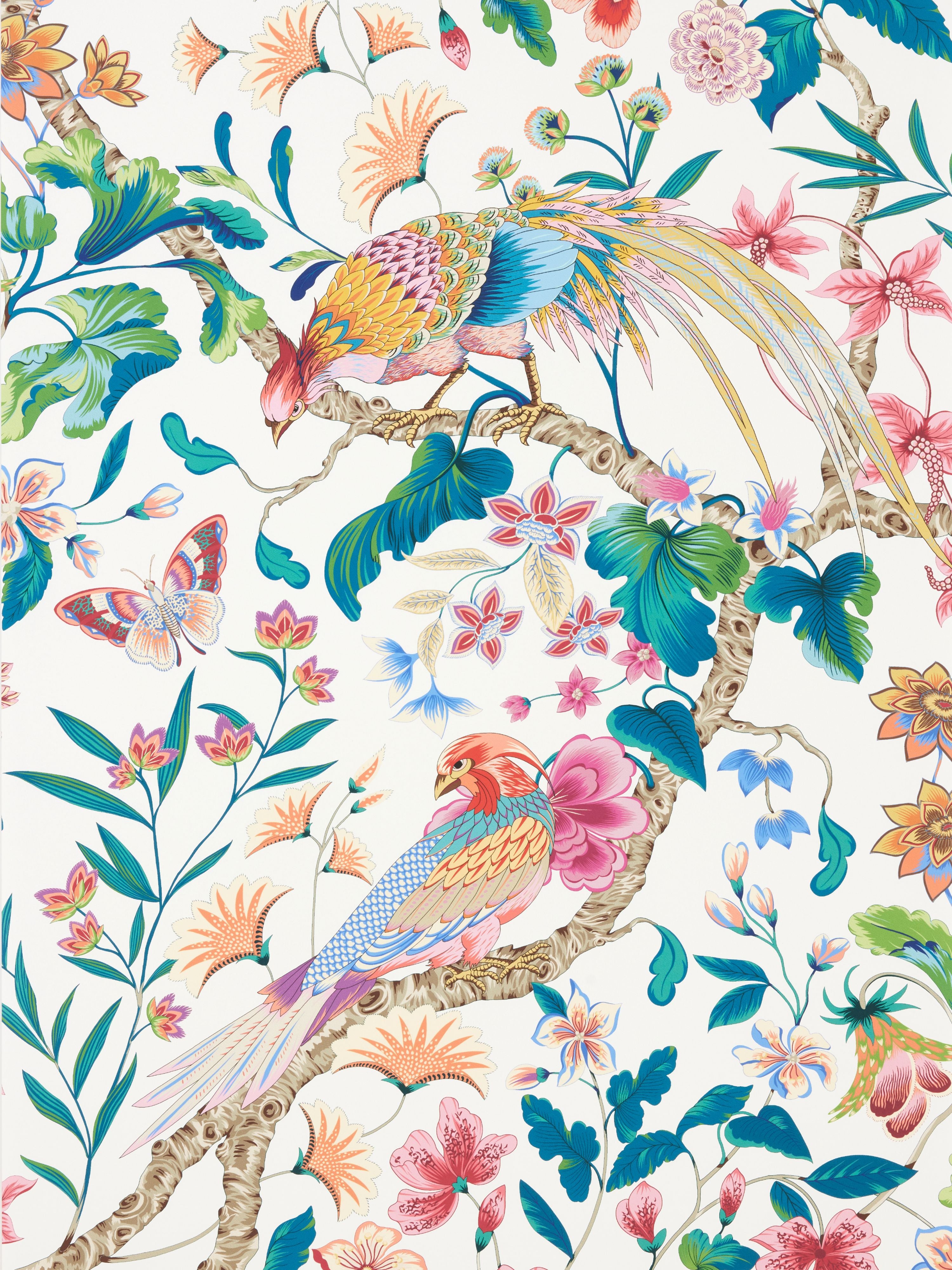 Botany Bay wallpaper in perennial garden color - pattern number WJR 00056822D - by Scalamandre in the  collection