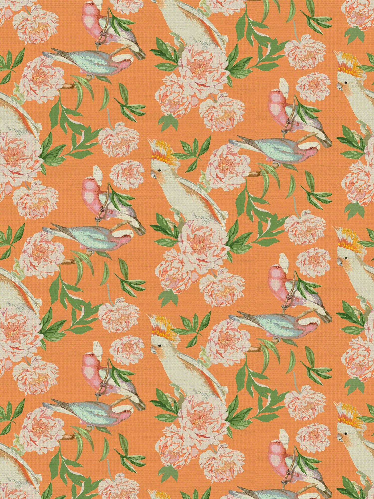 Peony Inspira wallpaper in bellini color - pattern number WNM 0001PEON - by Scalamandre in the  collection
