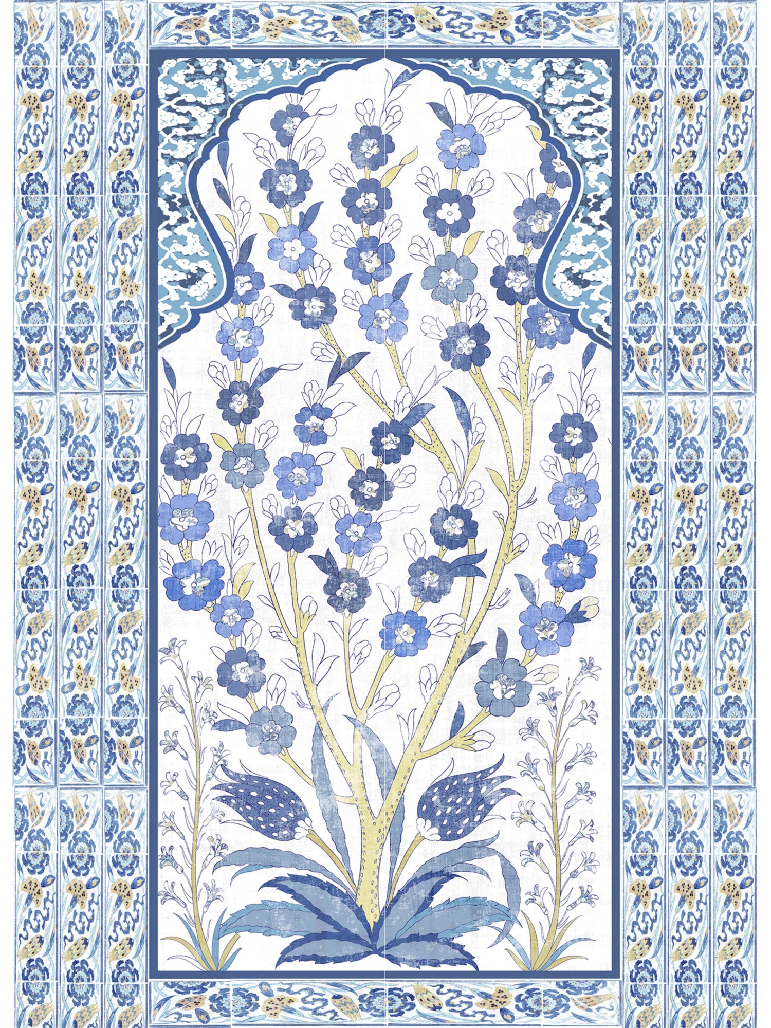 Tree Of Life Dyptich Single Left Panel wallpaper in classic color - pattern number WNM 0001TLSL - by Scalamandre in the  collection