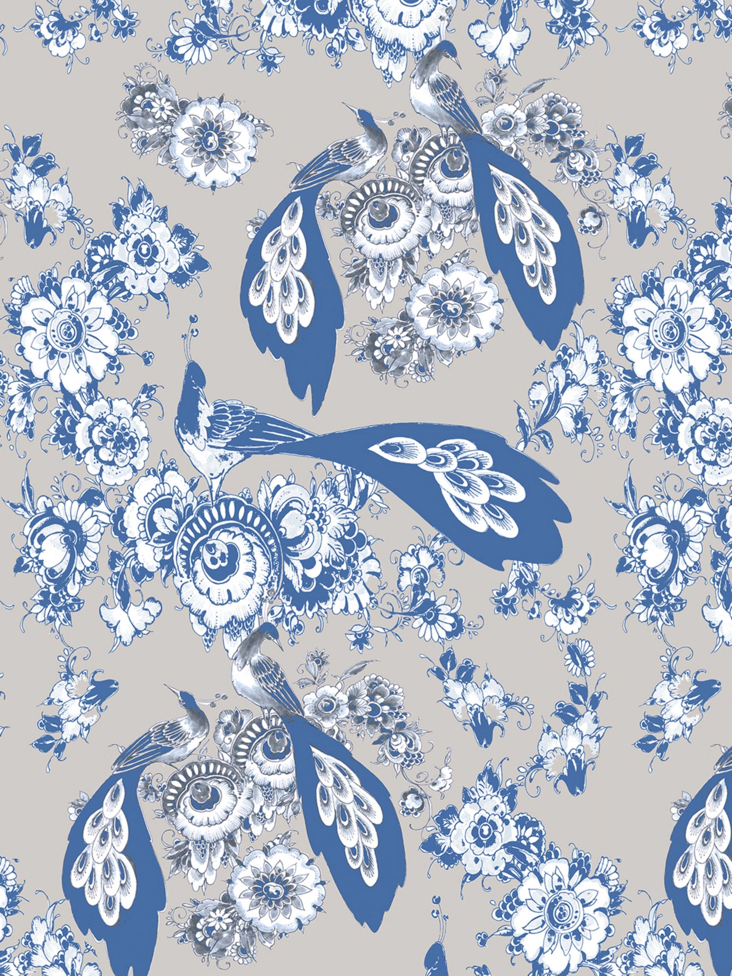 Bloemdecor wallpaper in grain color - pattern number WNM 0002BLOM - by Scalamandre in the  collection