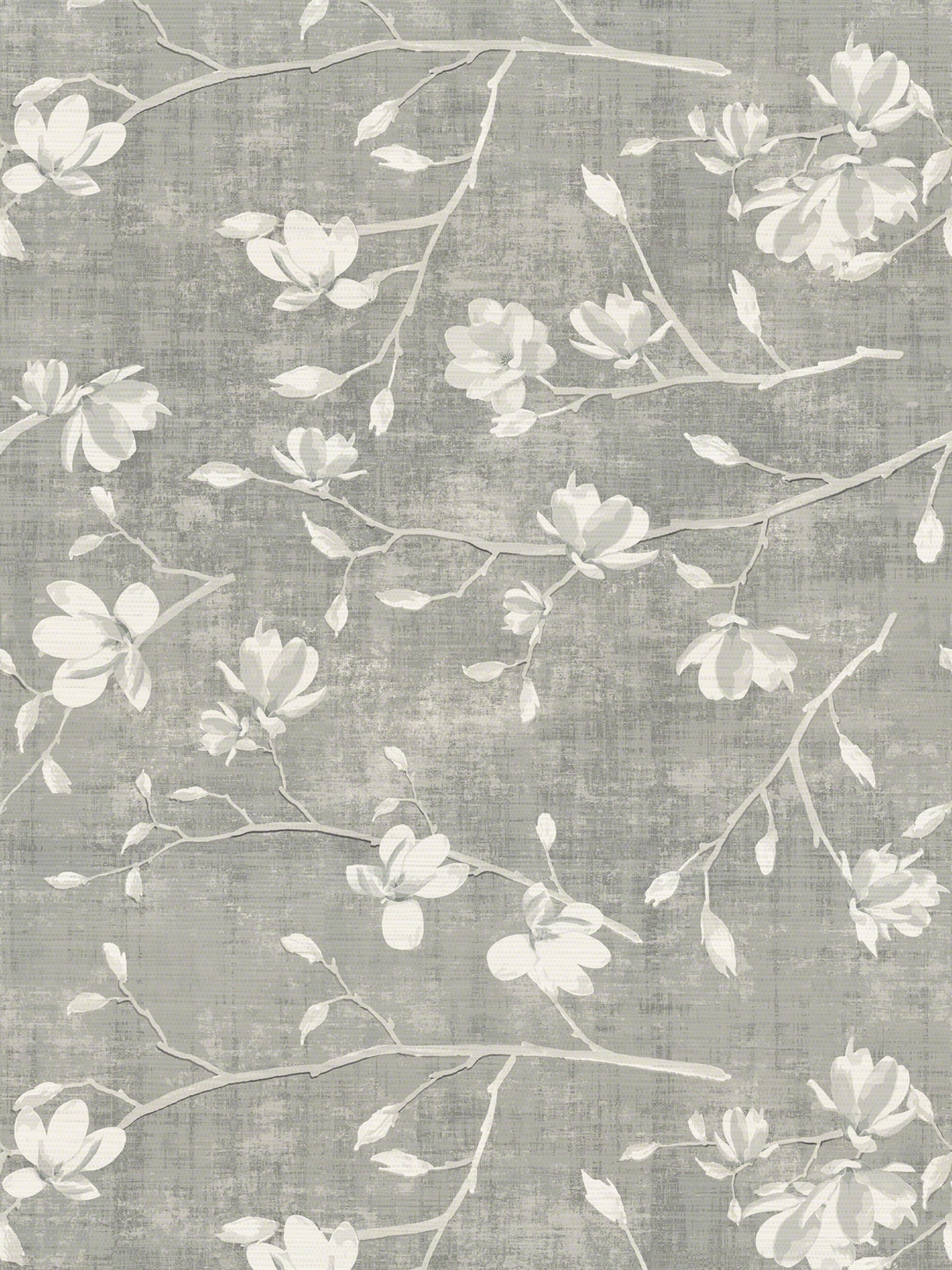 Bloom wallpaper in silver color - pattern number WNM 0002BLOO - by Scalamandre in the  collection
