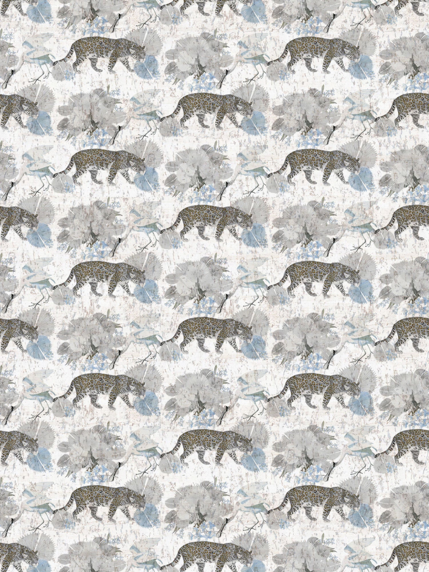 Leopard Walk wallpaper in powder color - pattern number WNM 0002LEOP - by Scalamandre in the  collection