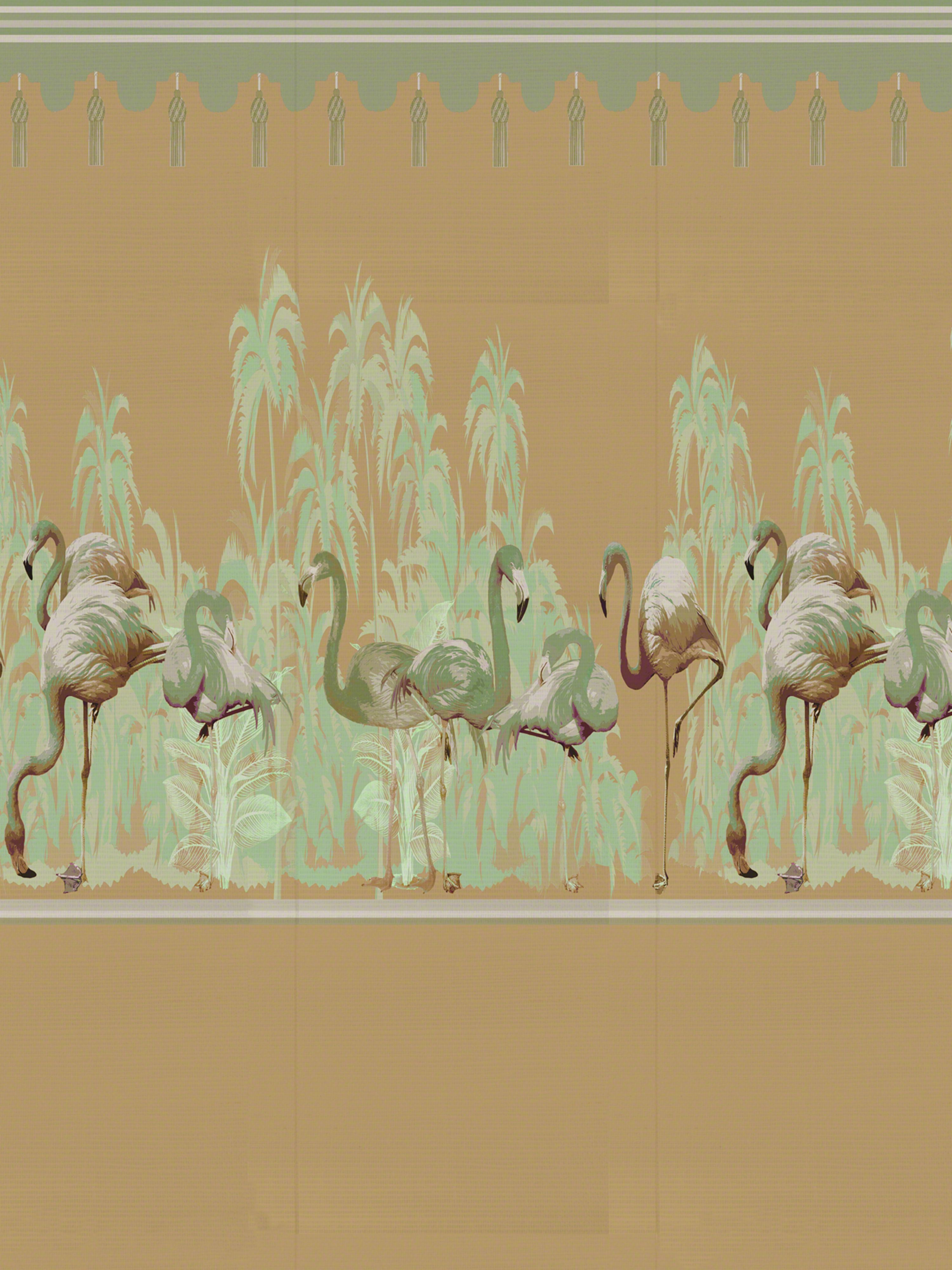 Palm Springs Dyptich Left Panel wallpaper in belize color - pattern number WNM 0002PSLP - by Scalamandre in the  collection