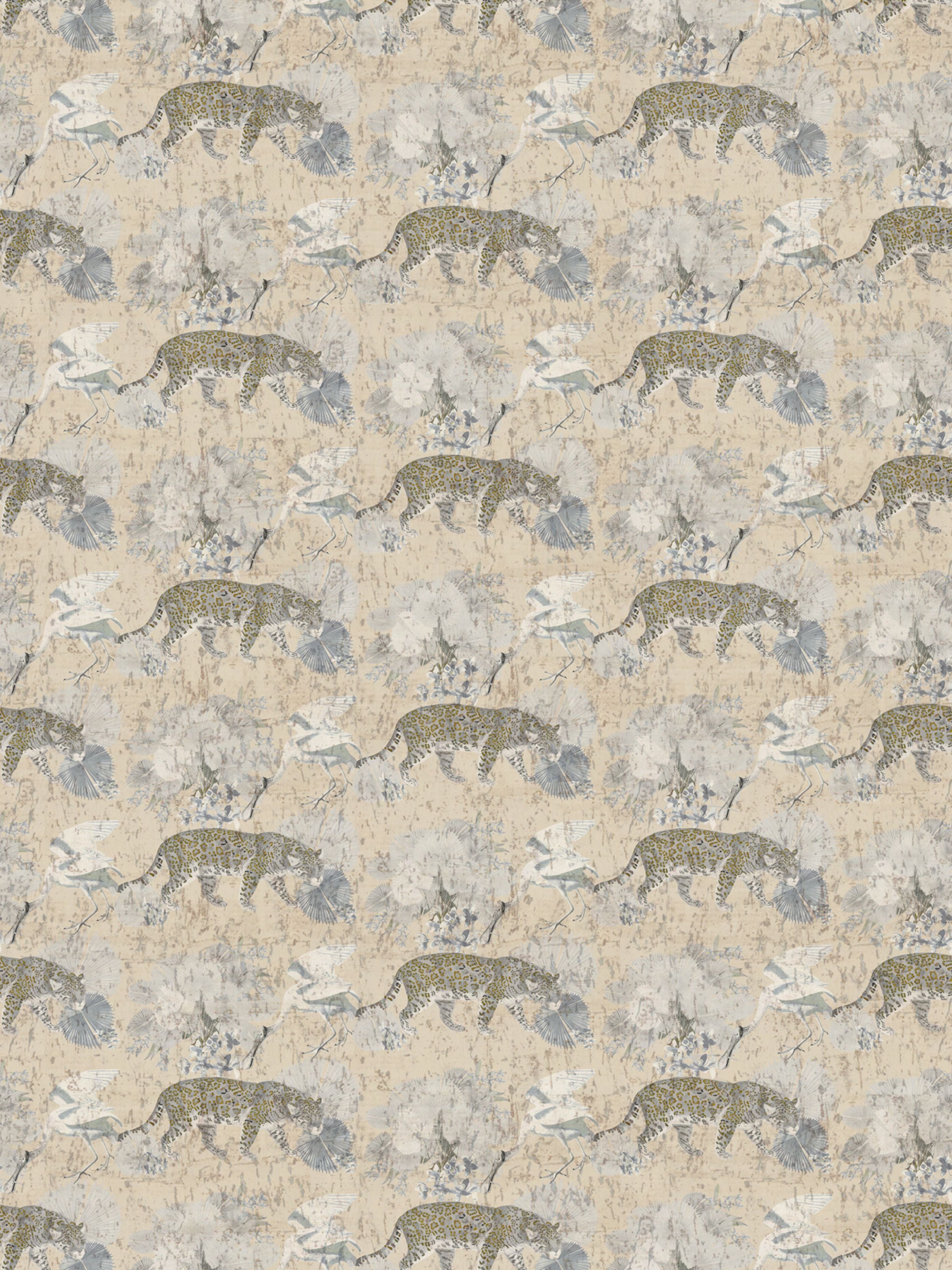 Leopard Walk wallpaper in cream color - pattern number WNM 0004LEOP - by Scalamandre in the  collection