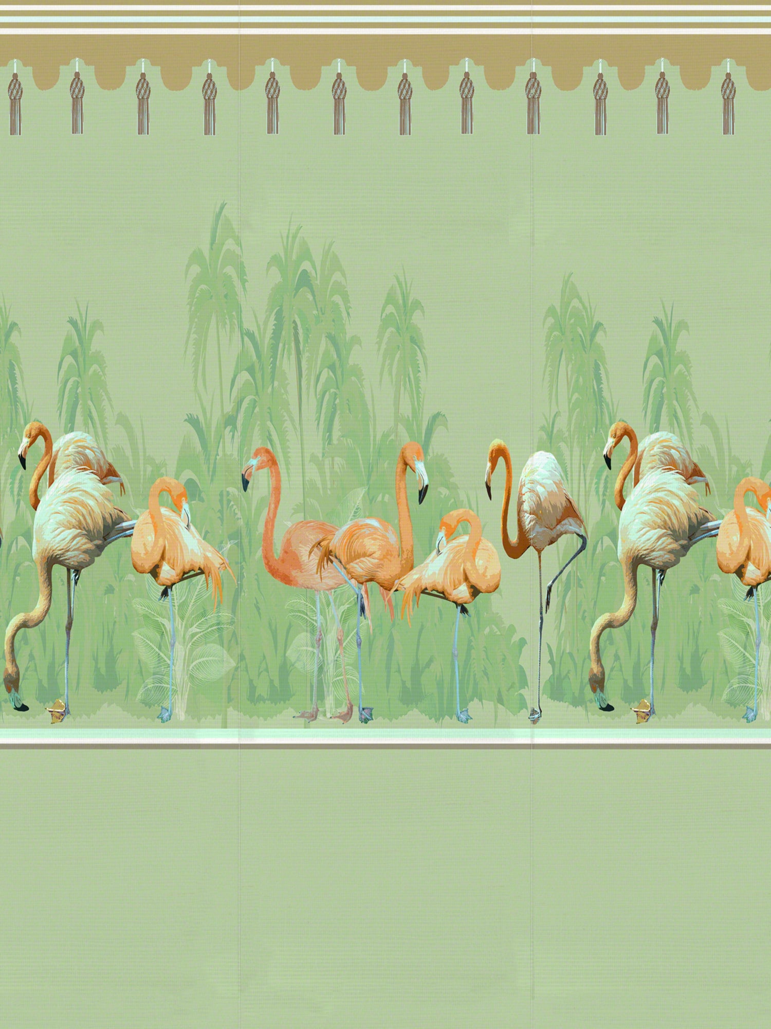 Palm Springs Dyptich Left Panel wallpaper in granada color - pattern number WNM 0004PSLP - by Scalamandre in the  collection