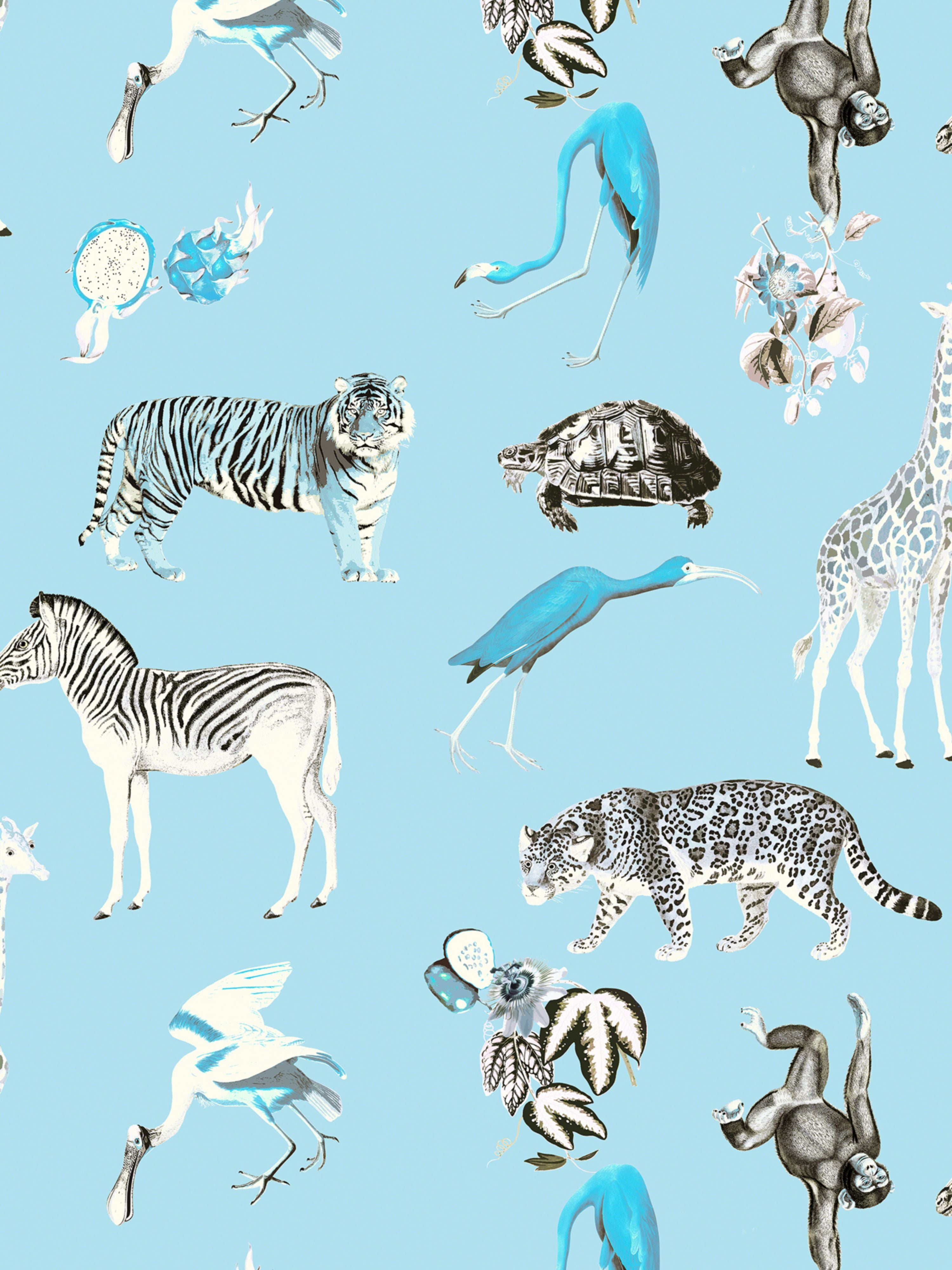Exotix wallpaper in stamford color - pattern number WNM 0005EXOT - by Scalamandre in the  collection