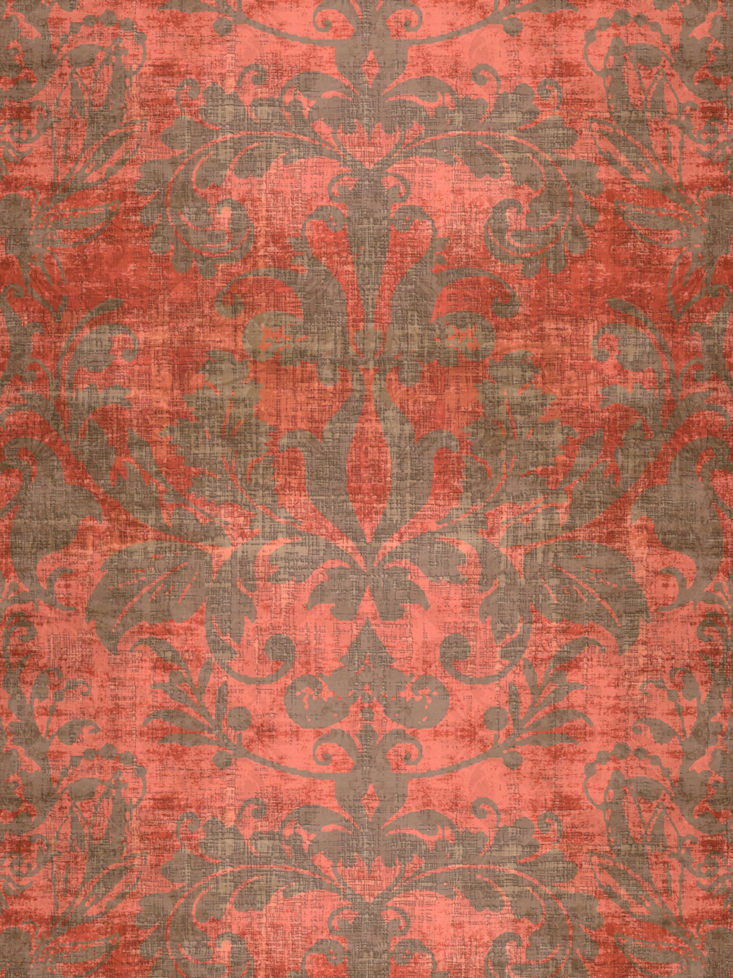 Palace Damask wallpaper in clay color - pattern number WNM 0006PALA - by Scalamandre in the  collection