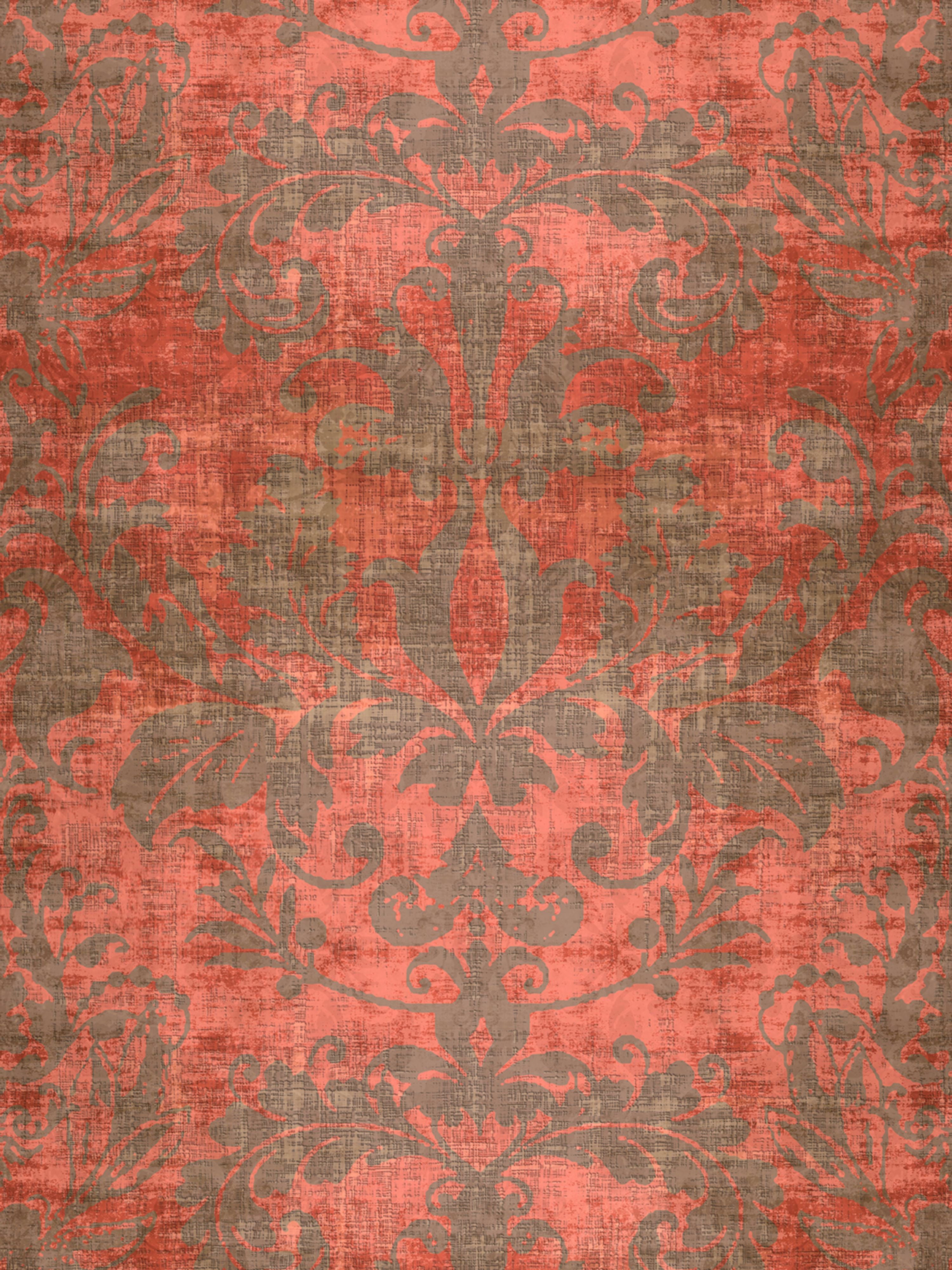 Palace Damask wallpaper in clay color - pattern number WNM 0006PALA - by Scalamandre in the  collection