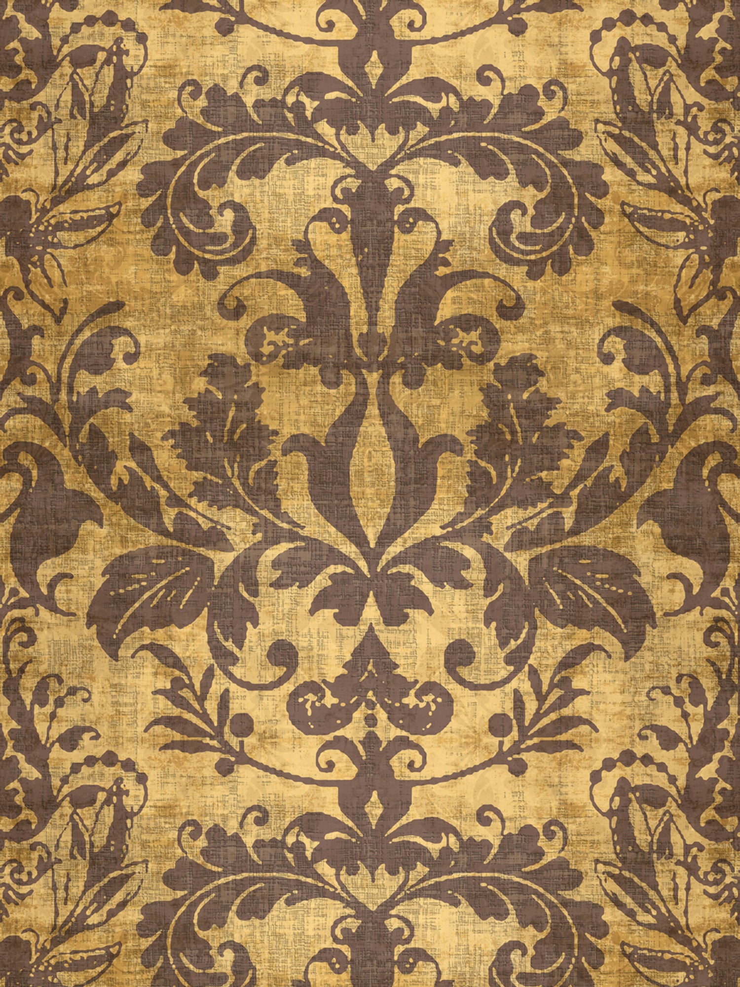Palace Damask wallpaper in gold color - pattern number WNM 0009PALA - by Scalamandre in the  collection