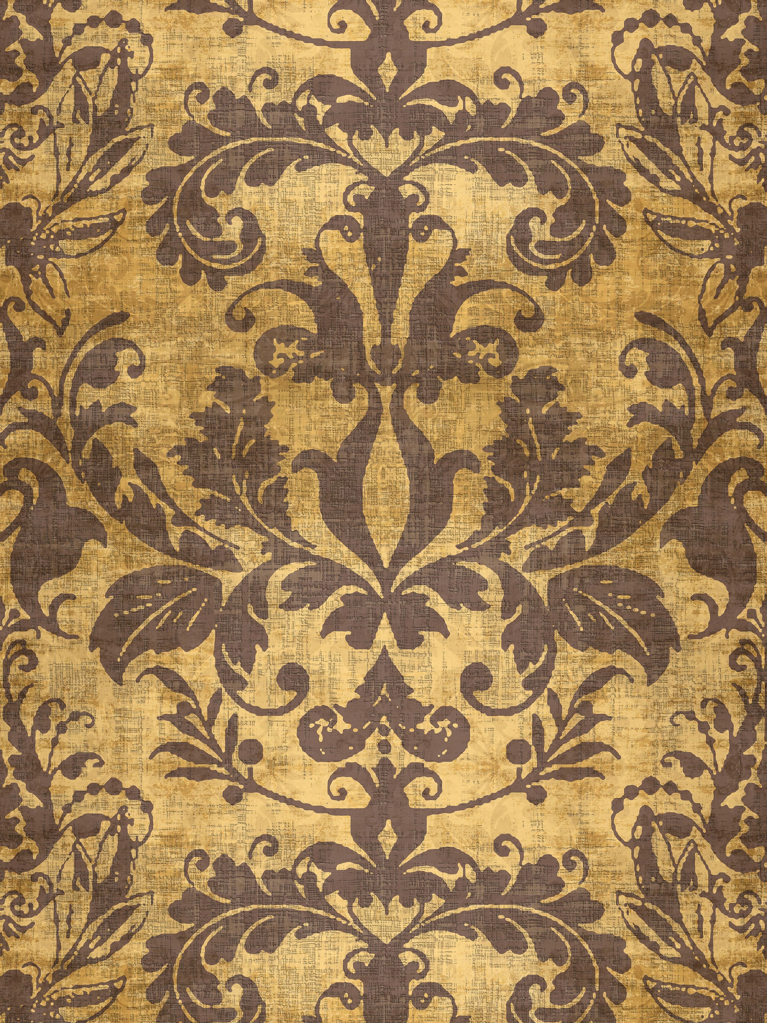 Palace Damask wallpaper in gold color - pattern number WNM 0009PALA - by Scalamandre in the  collection