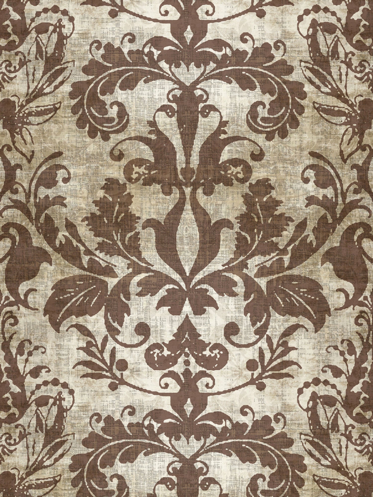 Palace Damask wallpaper in chantilly color - pattern number WNM 0010PALA - by Scalamandre in the  collection