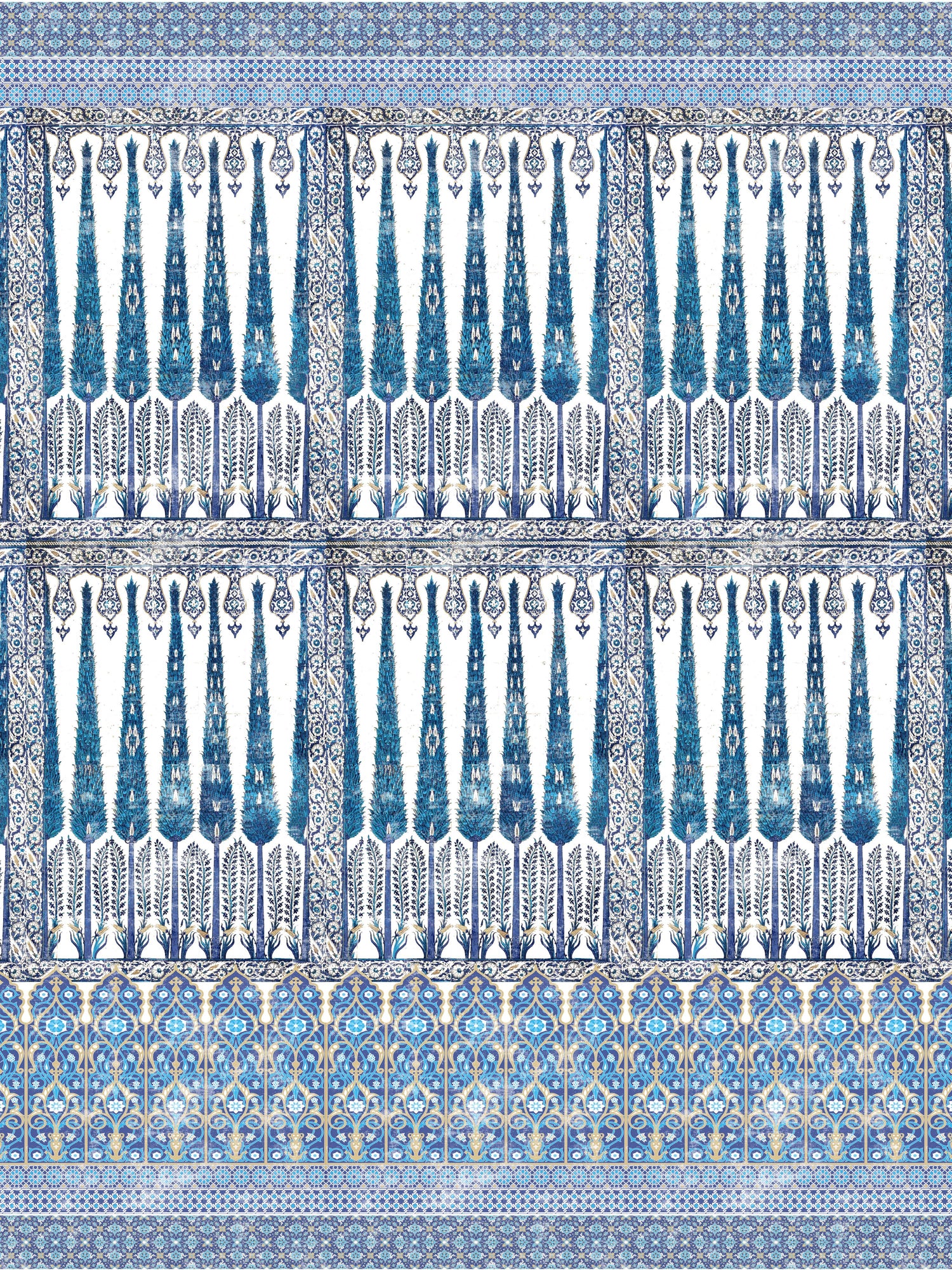 Topkapi Garden wallpaper in panel classic color - pattern number WNM 1009TOPK - by Scalamandre in the  collection