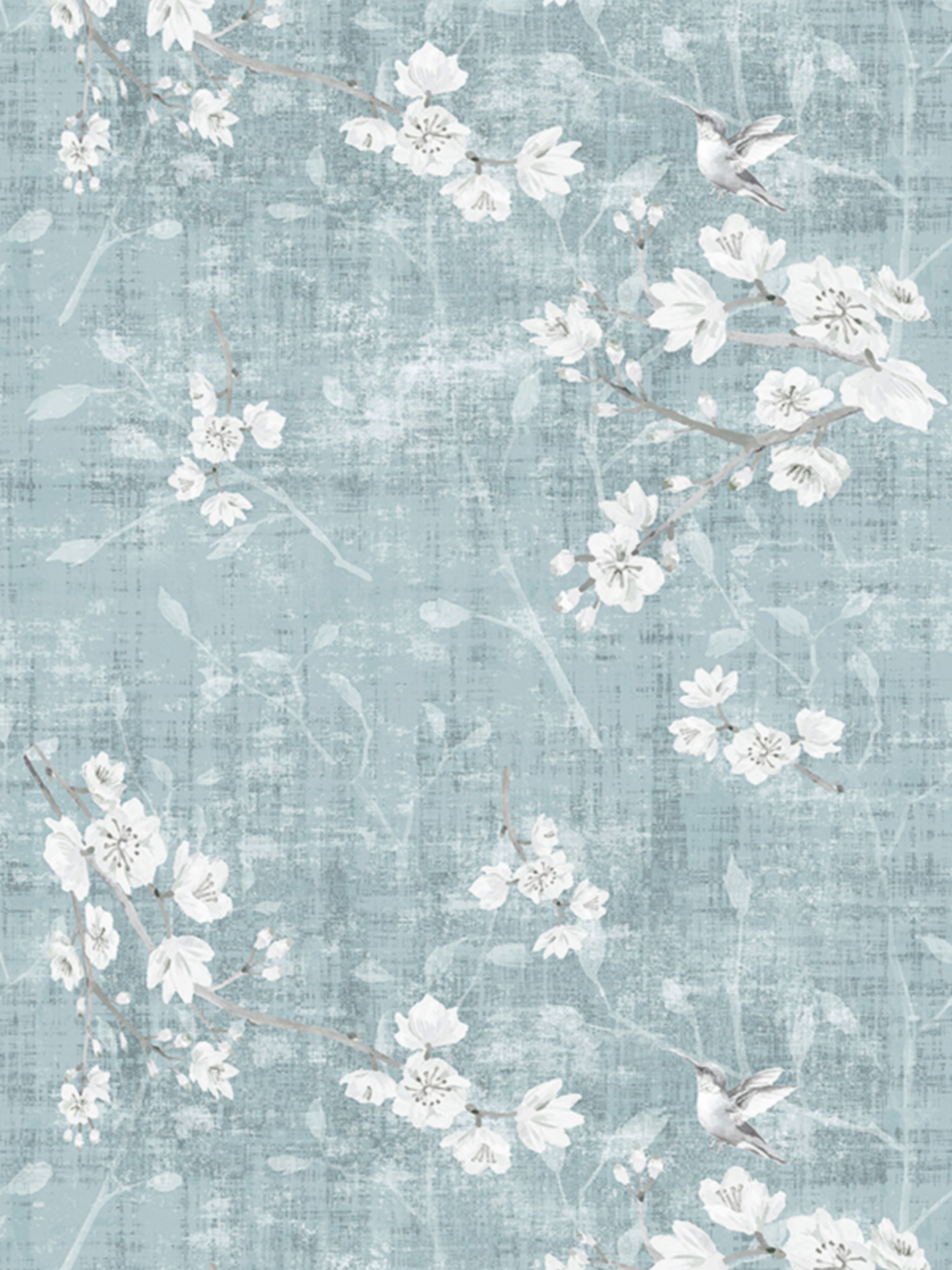 Blossom Fantasia wallpaper in slate color - pattern number WNM 1044BLOS - by Scalamandre in the  collection