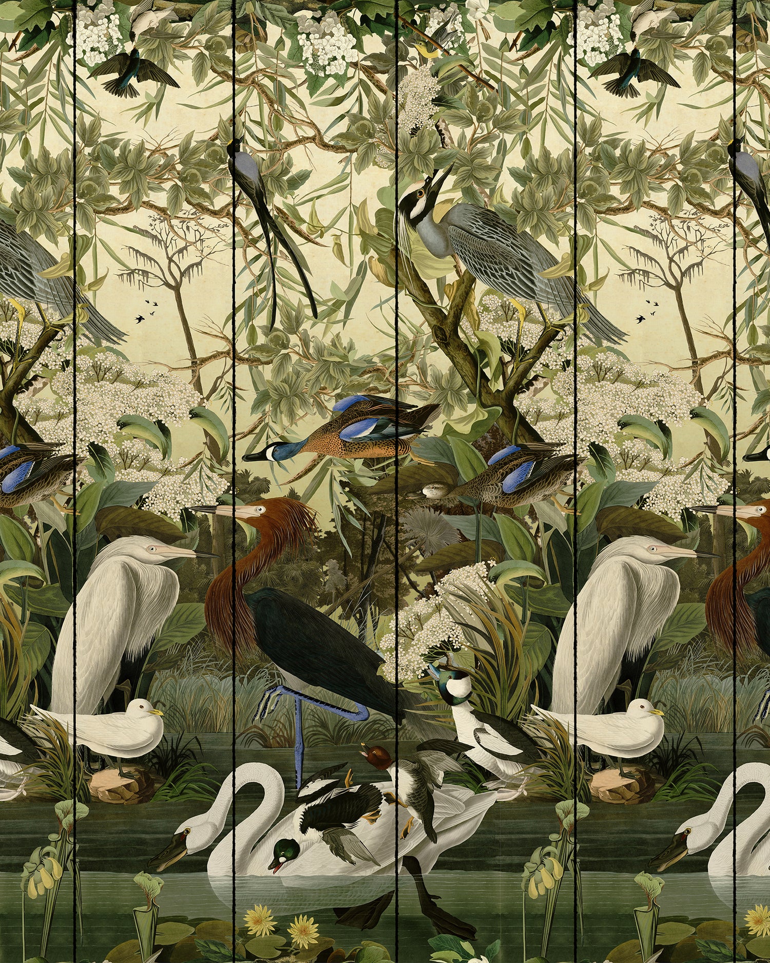 Danubian Tale wallpaper in green blue color - pattern number WP20719 - by Mind the Gap in the The Wetlands collection