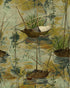Moored Boats wallpaper in green bay color - pattern number WP20725 - by Mind the Gap in the The Wetlands collection