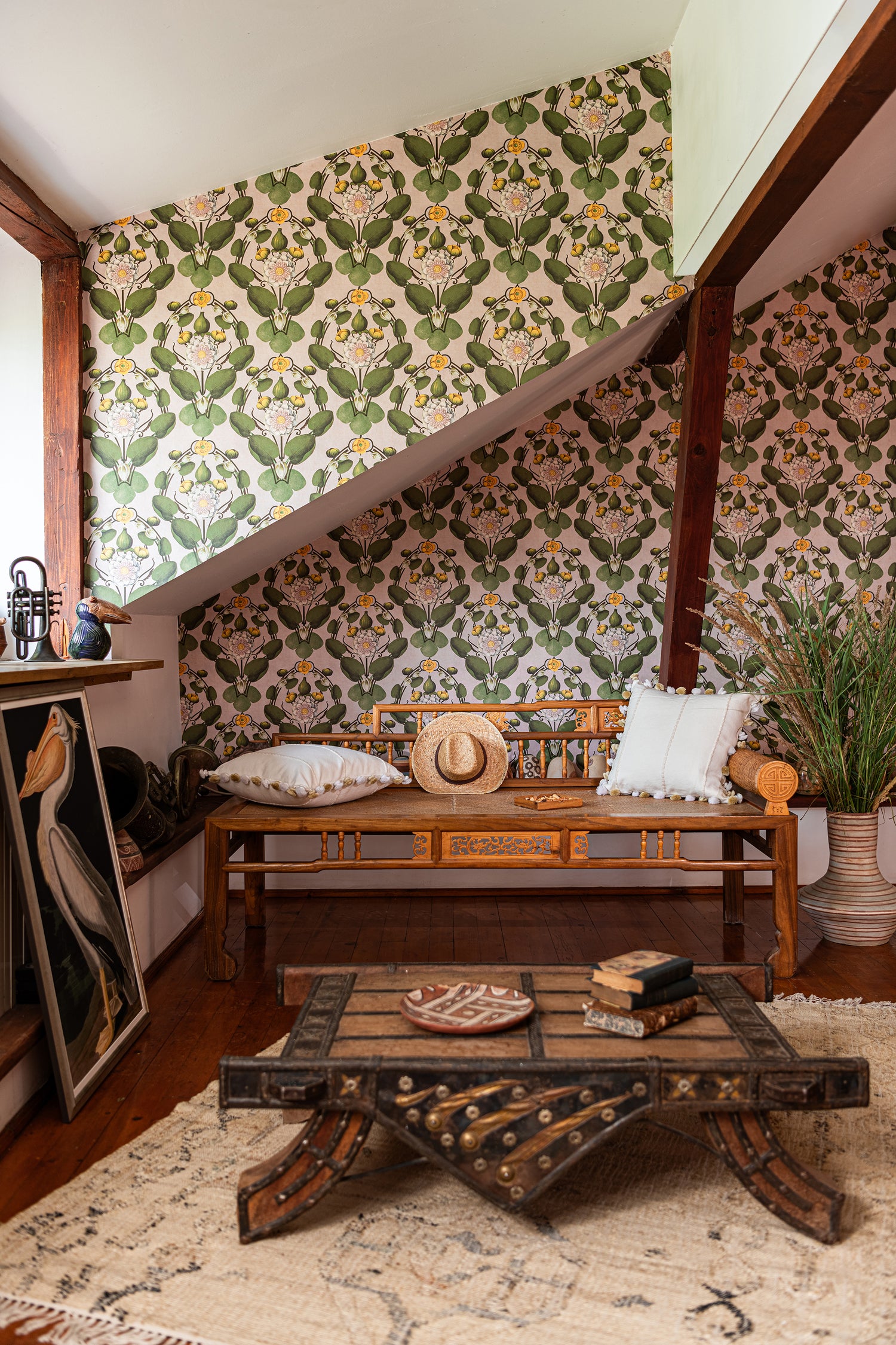 Nymphaea wallpaper in light pink color - pattern number WP20726 - by Mind the Gap in the The Wetlands collection