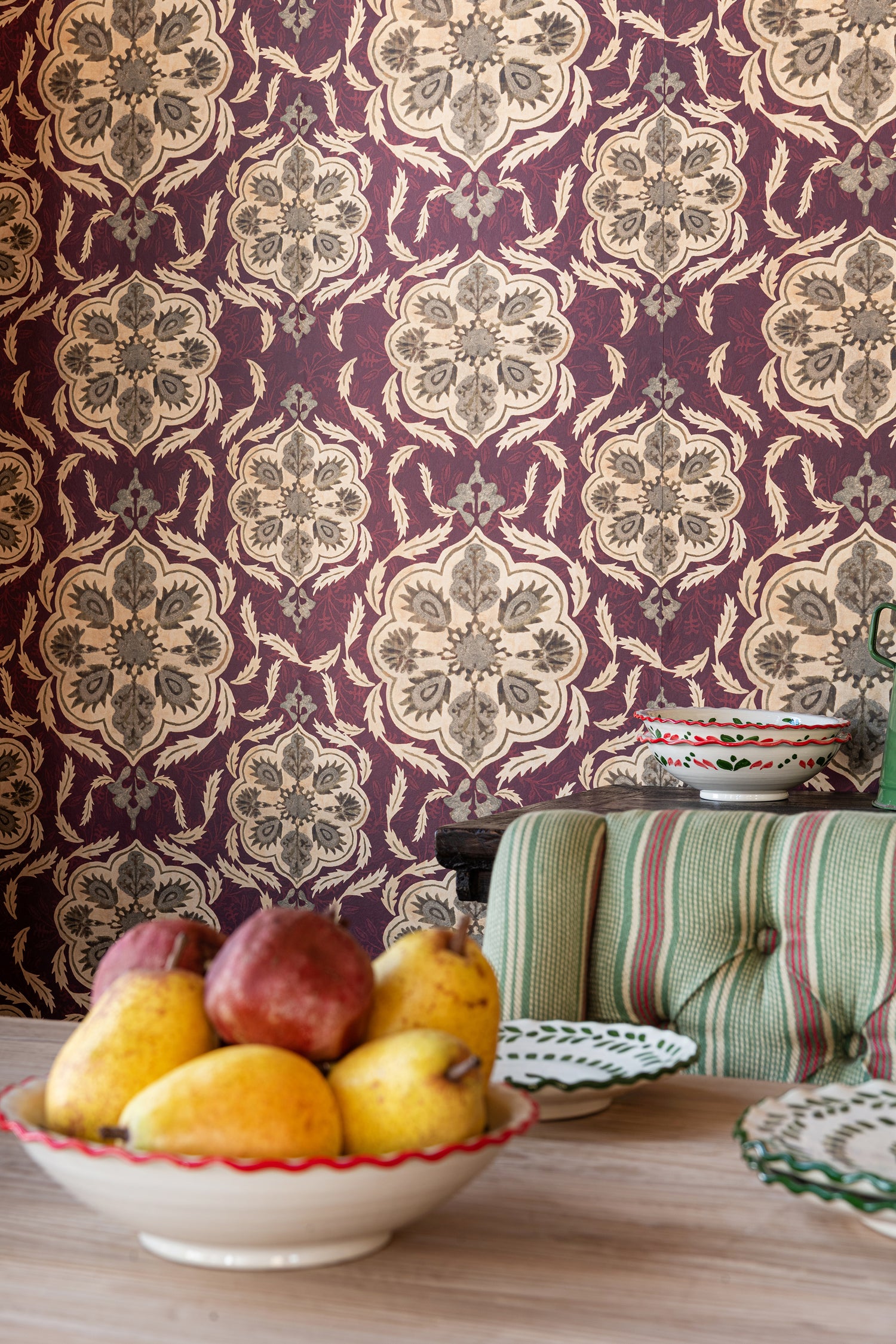 Ottoman wallpaper in red color - pattern number WP20728 - by Mind the Gap in the The Wetlands collection