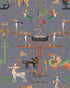Fairies And Dragons Wallpaper in slate color - pattern number WP20897 - by Mind the Gap in the Transylvanian Rhapsody collection