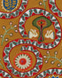 Two Storks Wallpaper in ochre color - pattern number WP20901 - by Mind the Gap in the Transylvanian Rhapsody collection